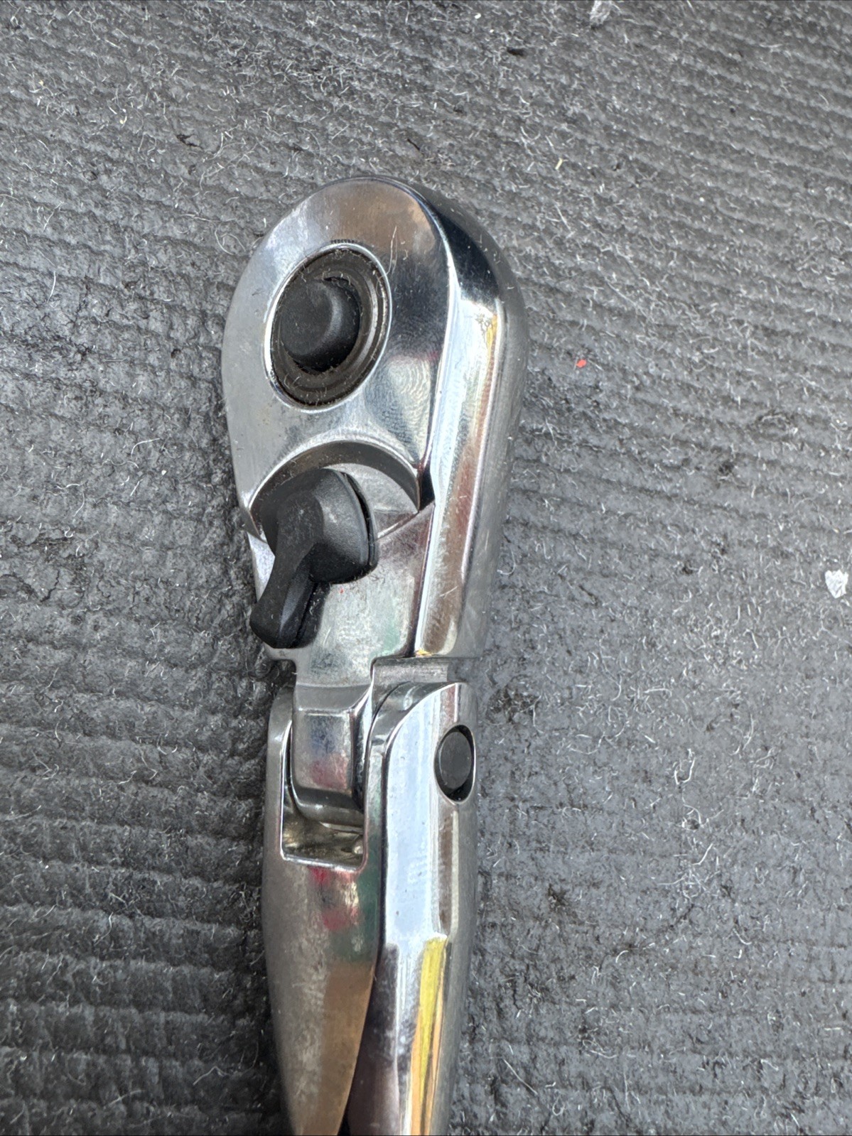 Sears Craftsman USA Nos 3/8” Drive Stubby Flex Head Ratchet 44834 Full Polish