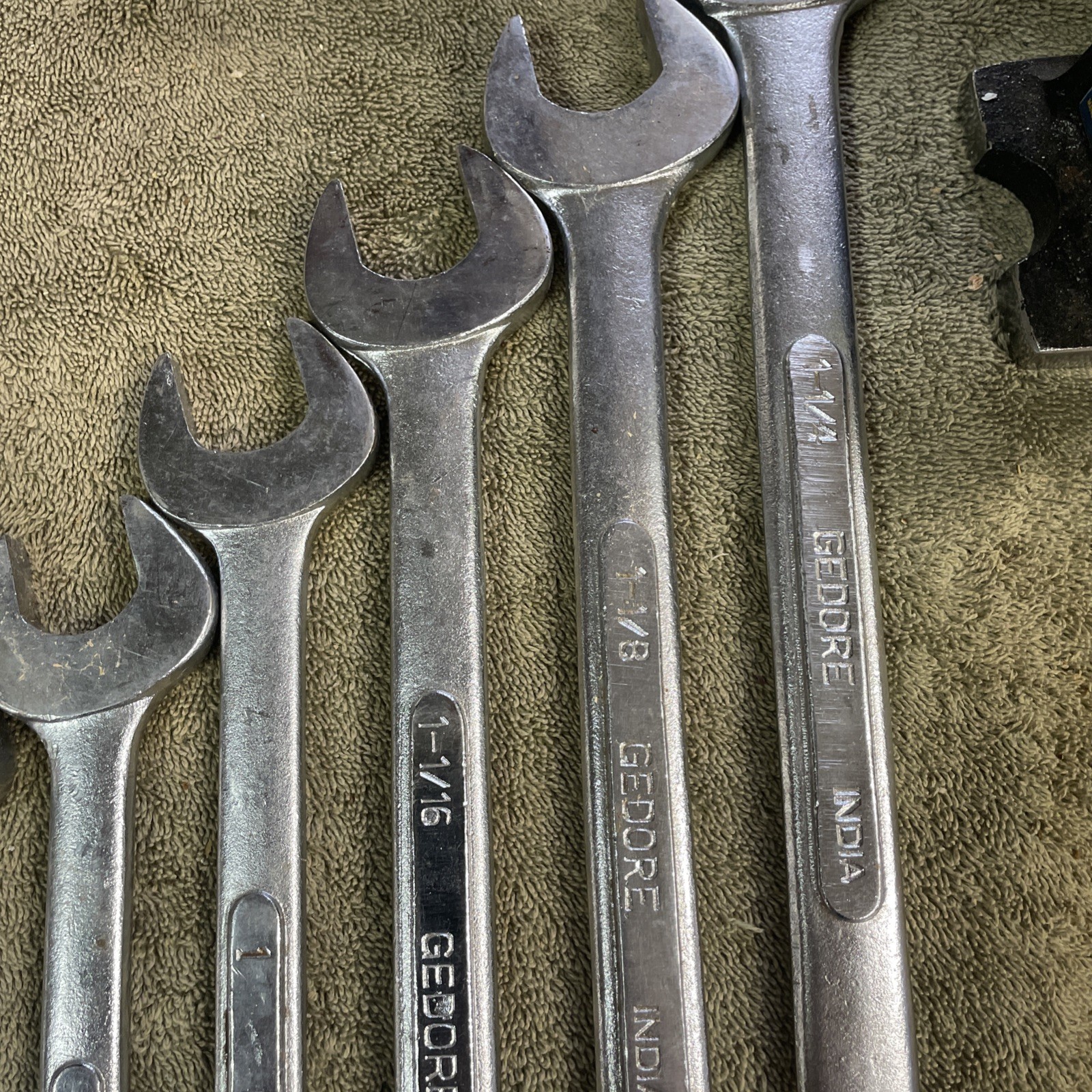 GEDORE Large Combination Wrench Lot. 1 1/14, 1 1/8, 1 1/16, 1, 15/16, And 7/8