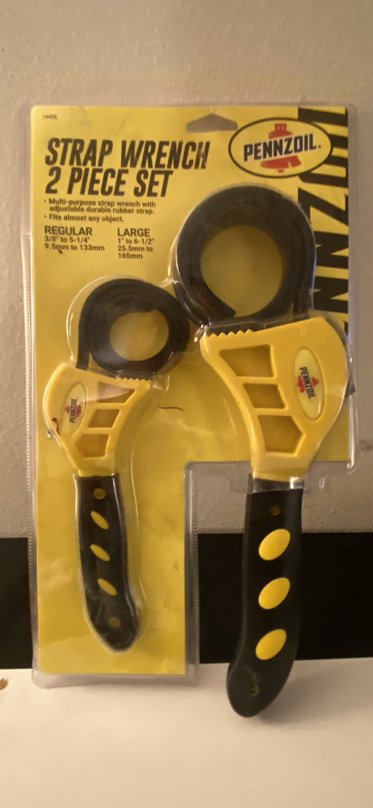 PENNZOIL Strap Wrench Set (Regular 3/8″ to 5-1/4″ & Large 1″ to 6-1/2″) #19425