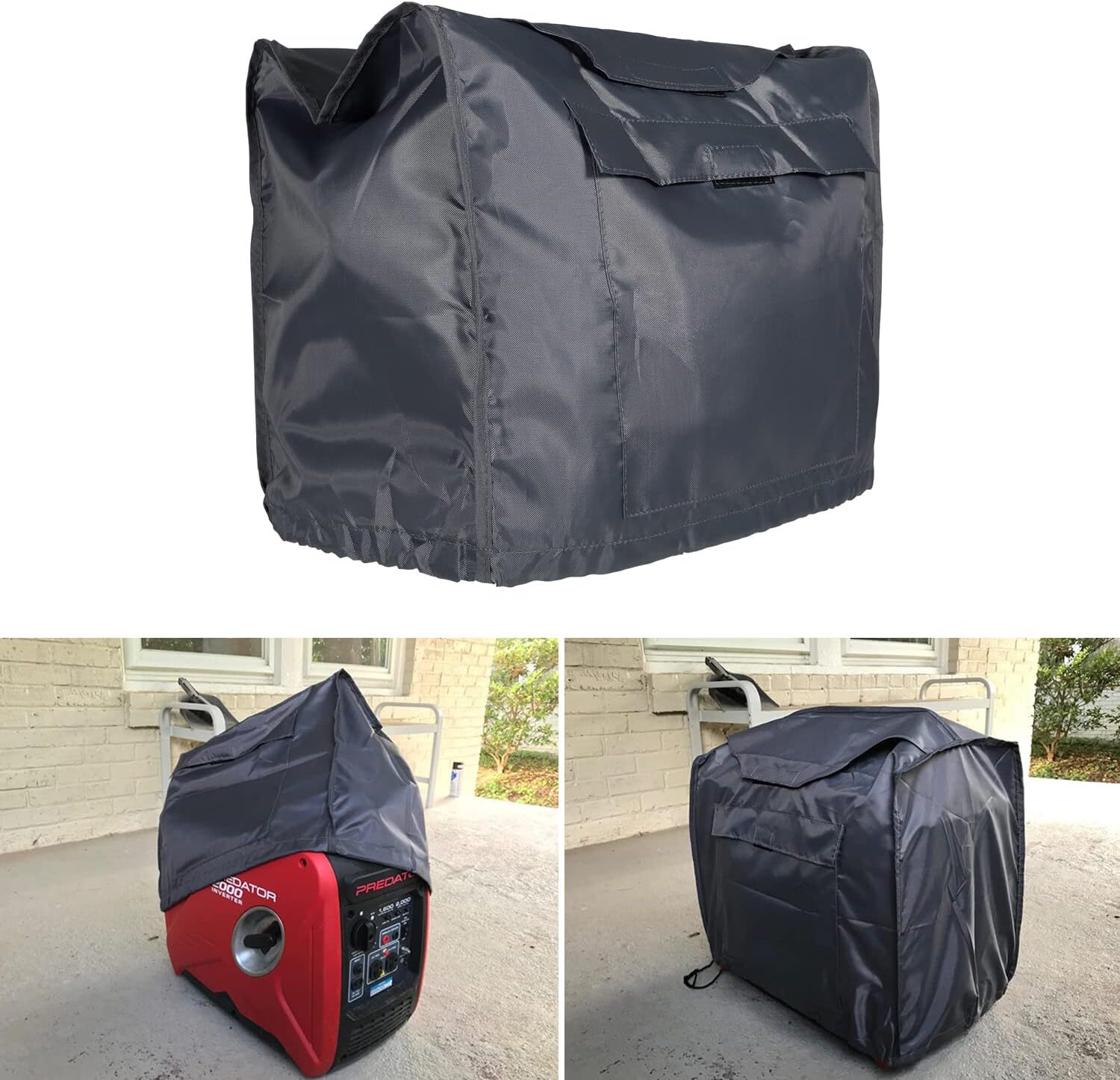 Generator Cover with Storage Pocket Fits Honda Eu2000i Eu2200i Generators (Black