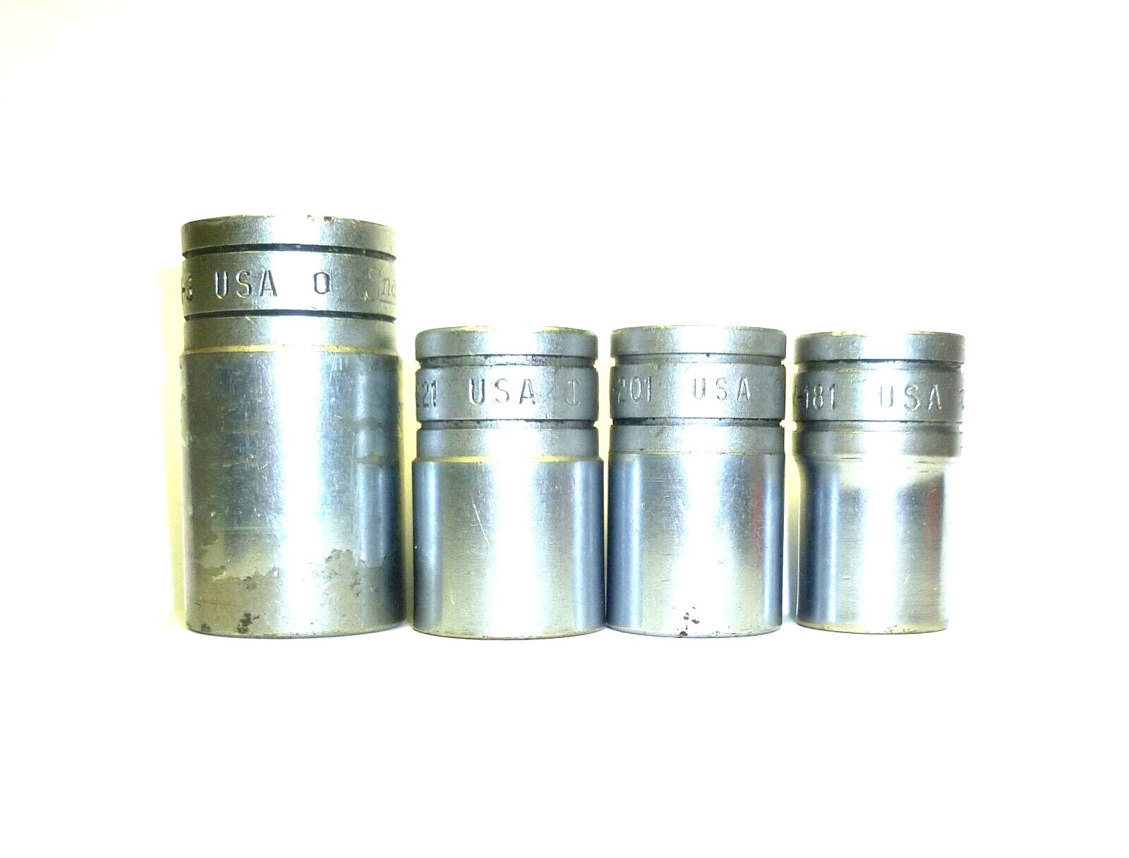 SET OF 4 SNAP ON TOOLS 1/2″ DRIV E 6 POINT SOCKETS 3/4″ 11/16″ 5/8″ 9/16″