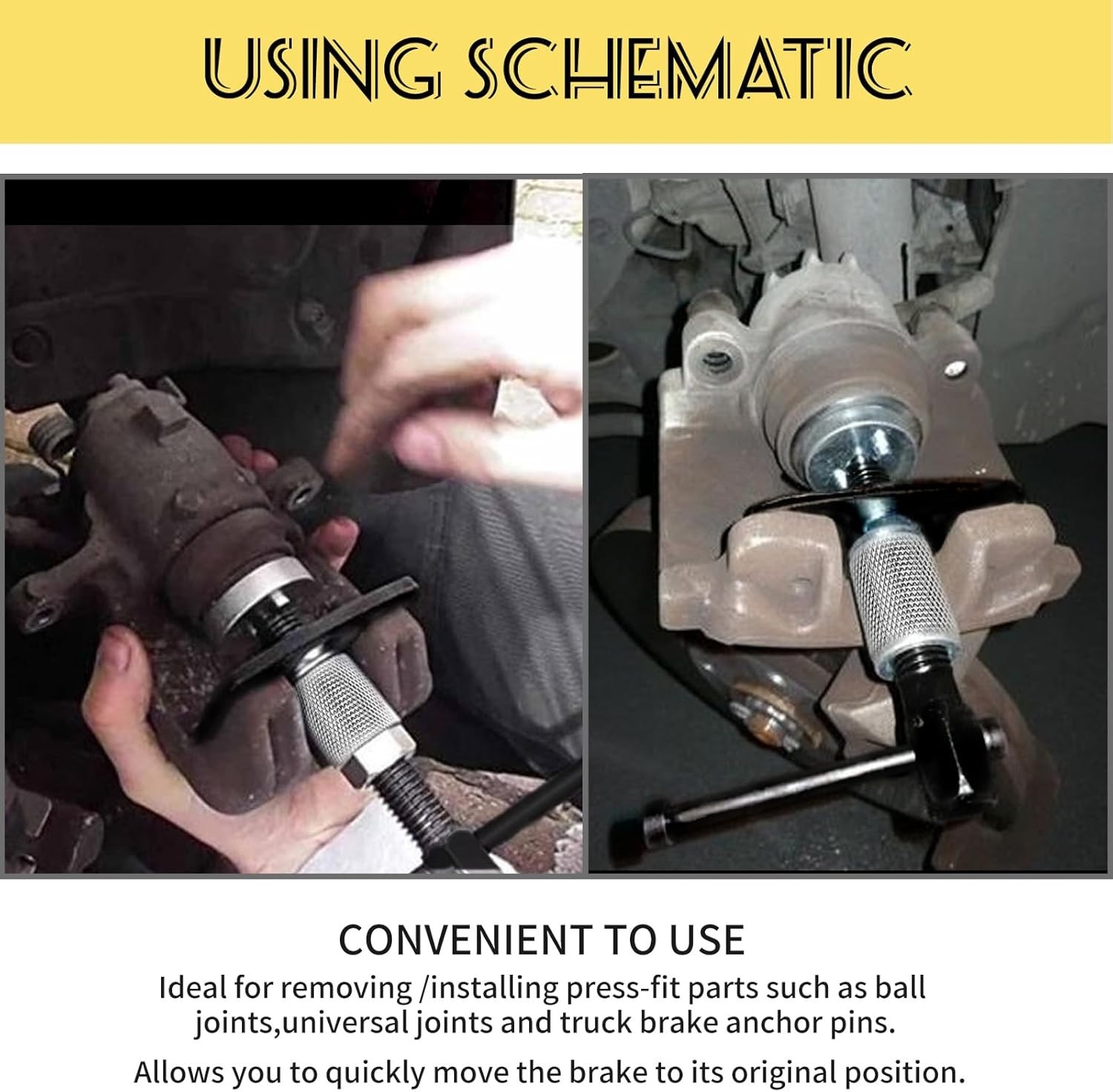 Disc Brake Piston Tool Universal Rear Pad Reset Efficient Durable Auto Service