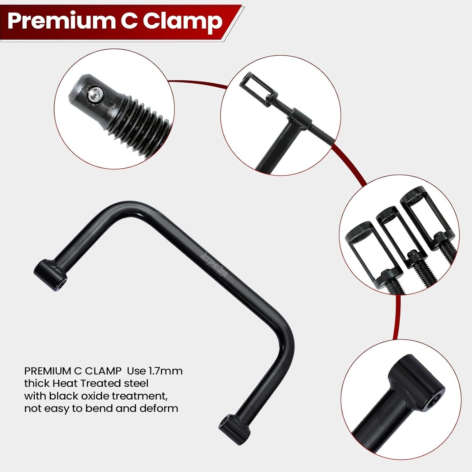 Corrosion-Resistant Valve Spring Compressor C Clamp Tool Set for All Vehicles
