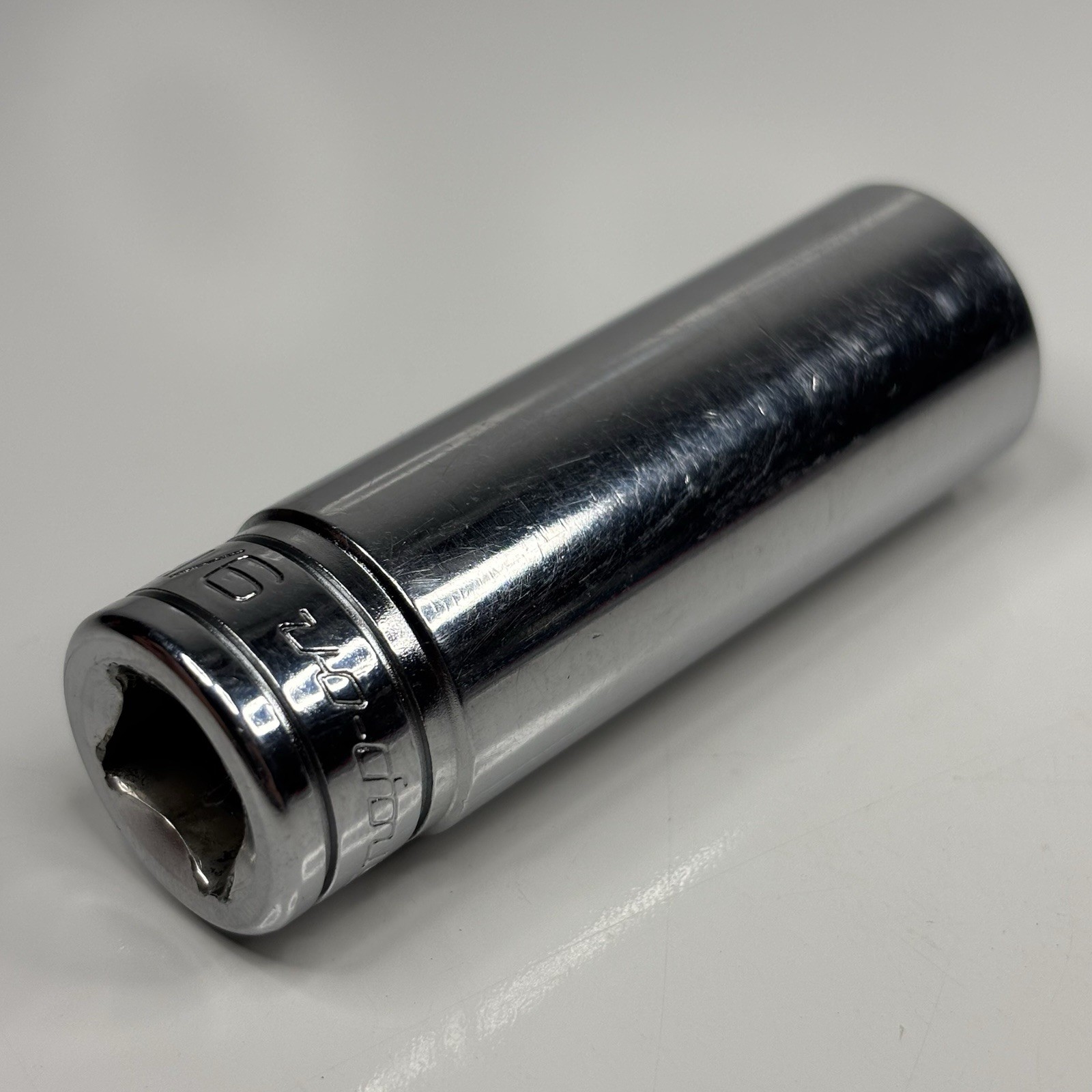 Snap On Tool SF181 3/8 Dr 12Pt SAE 9/16 Flank Dr Deep Chrome Socket USA 1998