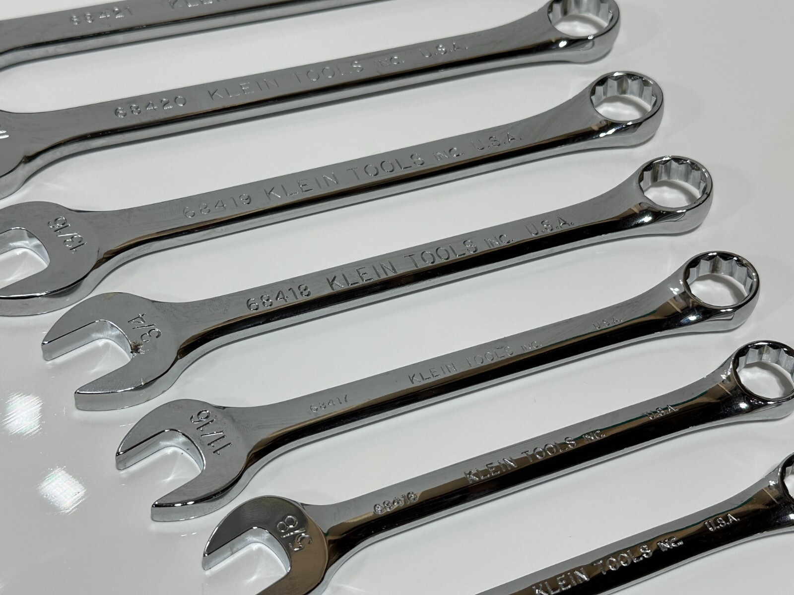 Klein Tools USA MADE (Rare) 68404 12pc SAE 1/4″ to 15/16″ Combination Wrench Set