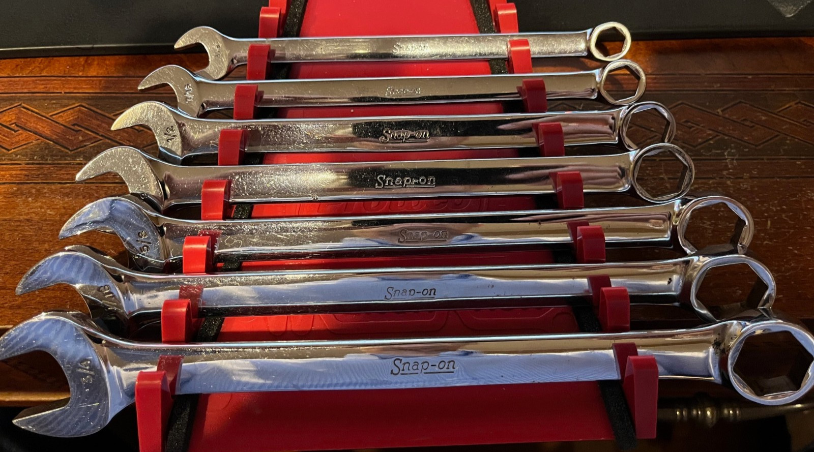 Vintage Snap-on OSH707 6 Point Combination Wrench Set 7-Piece 3/8″-3/4″
