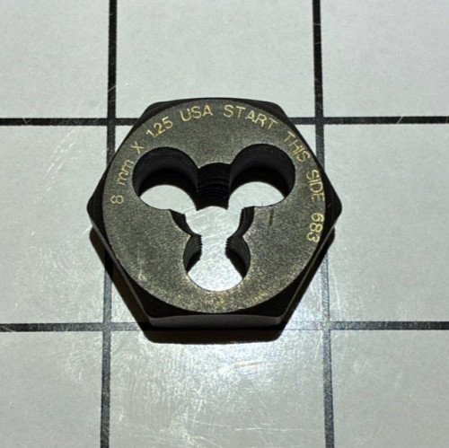 Bosch 8 Mm 1.25 X 1 In. Hex Metric Die 96328, 1609446886 discontinued