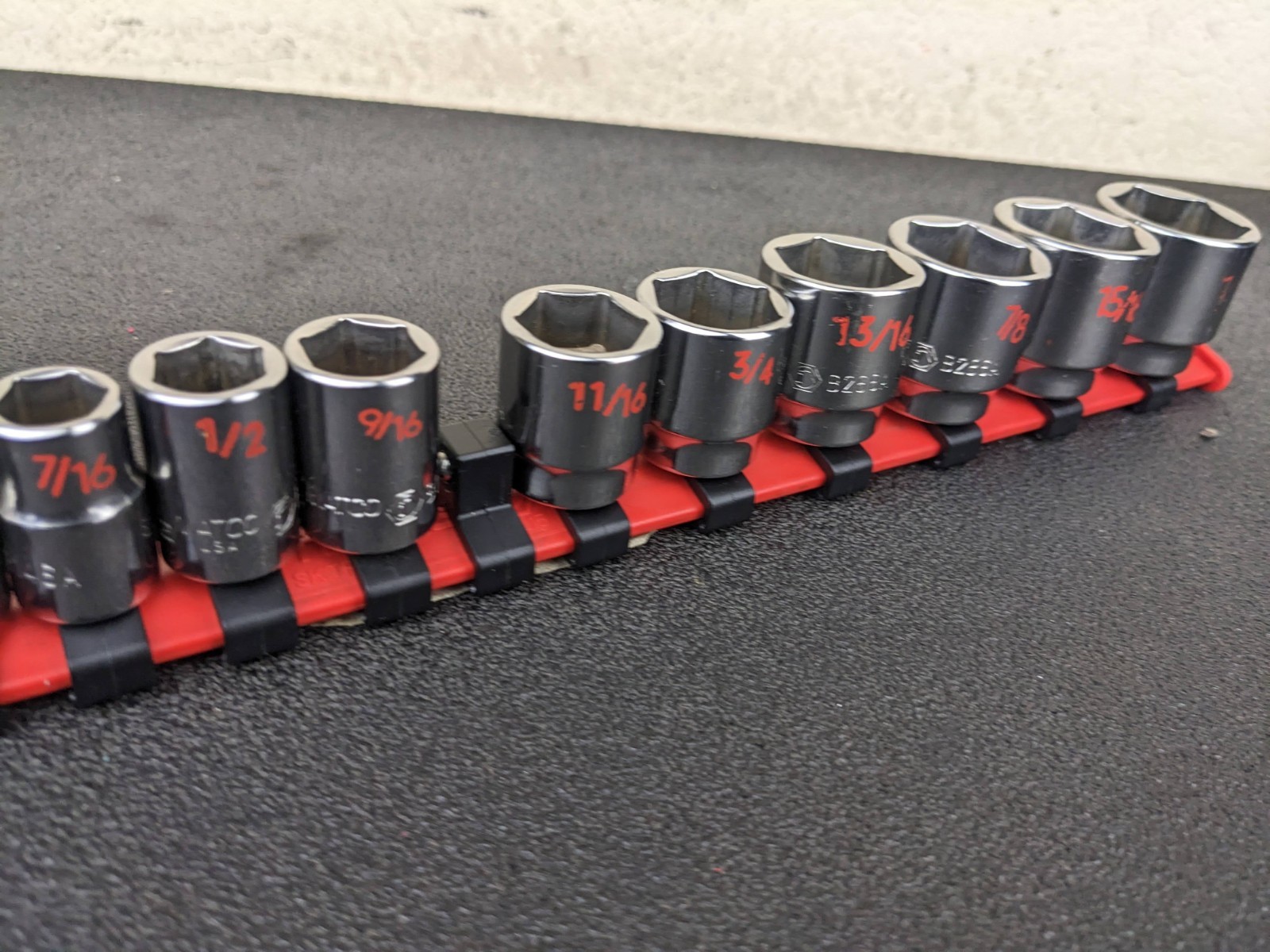 #bp136 Matco Tools NEW SB136TA SAE 1/4-1” Shallow Socket Set 6 Point