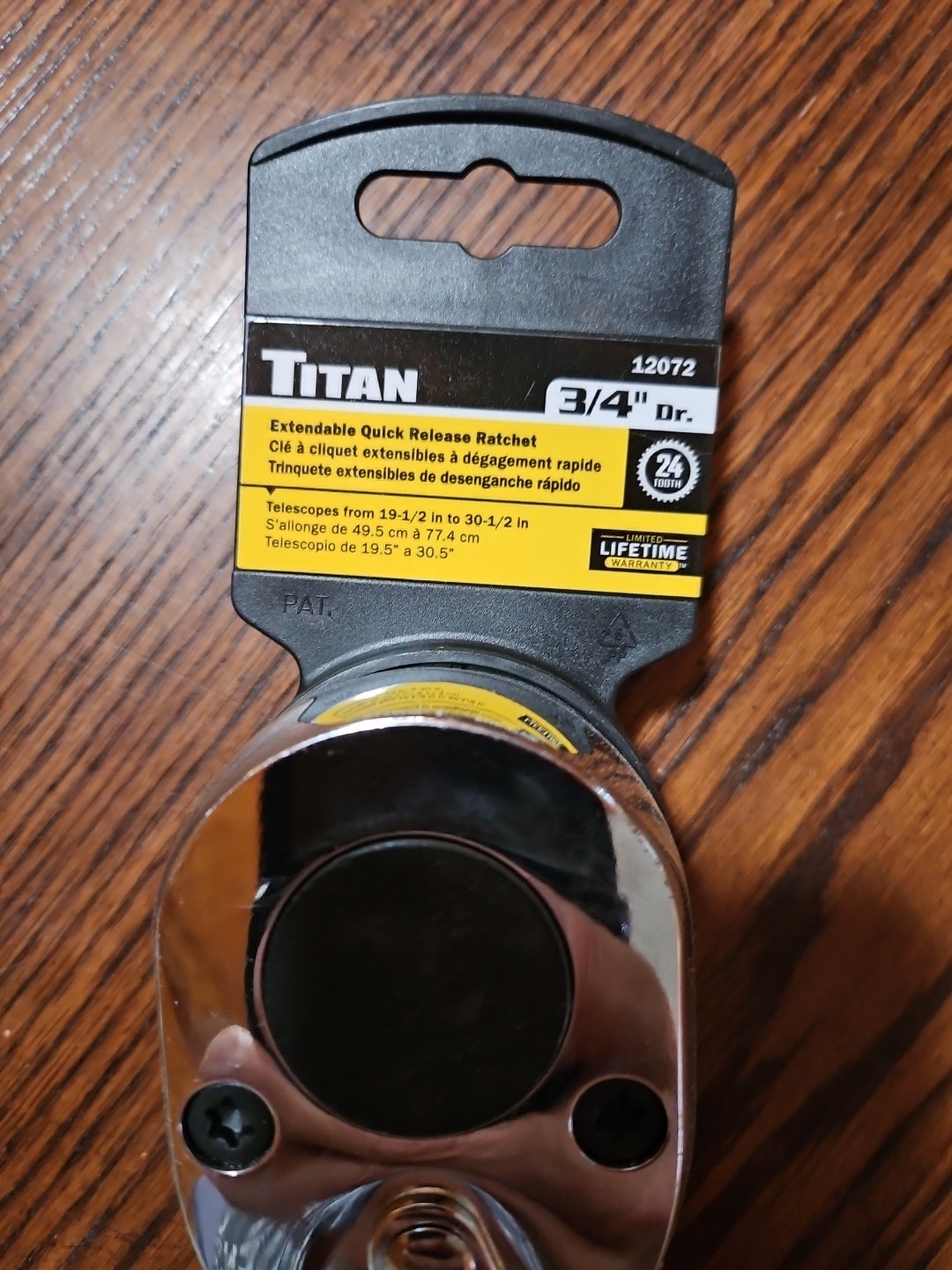 Titan 12072 3/4 in. Drive Extendable Ratchet