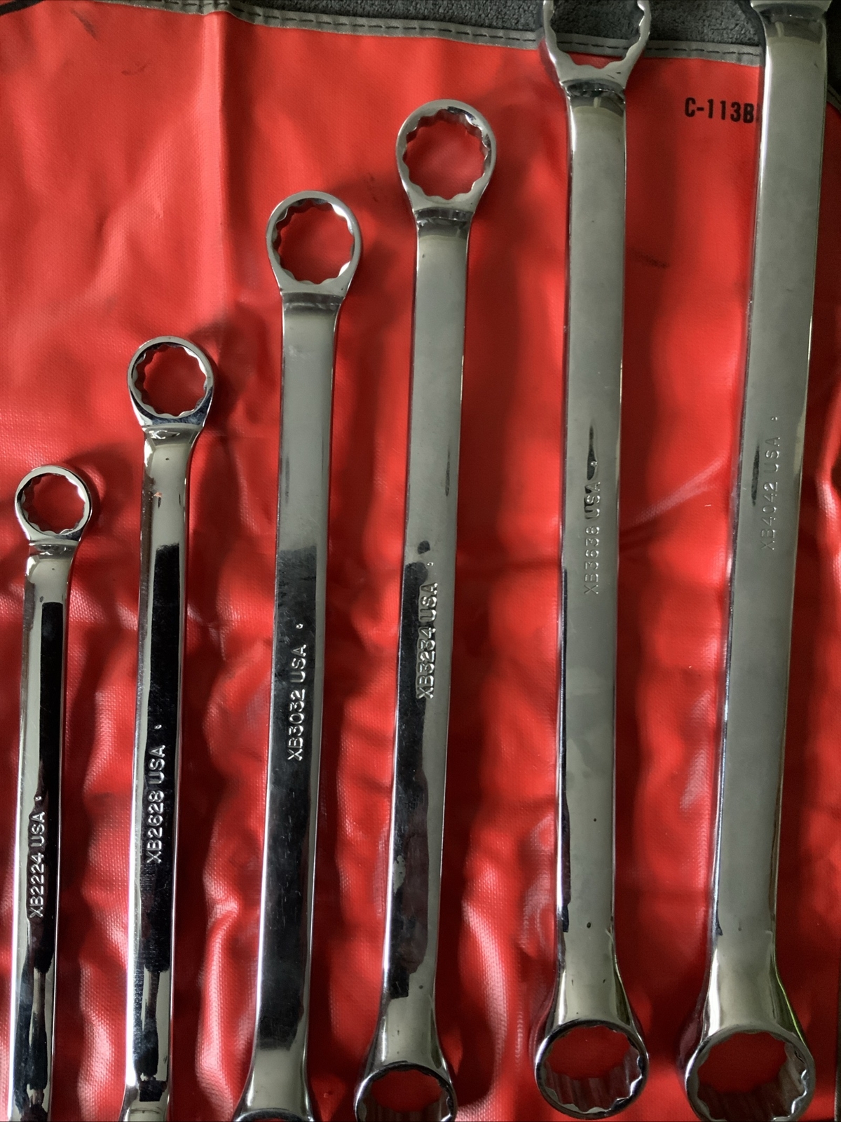 Snap On 10 Degree Double Offset Box End Wrench Set, 3/8 Up To 1 5/16