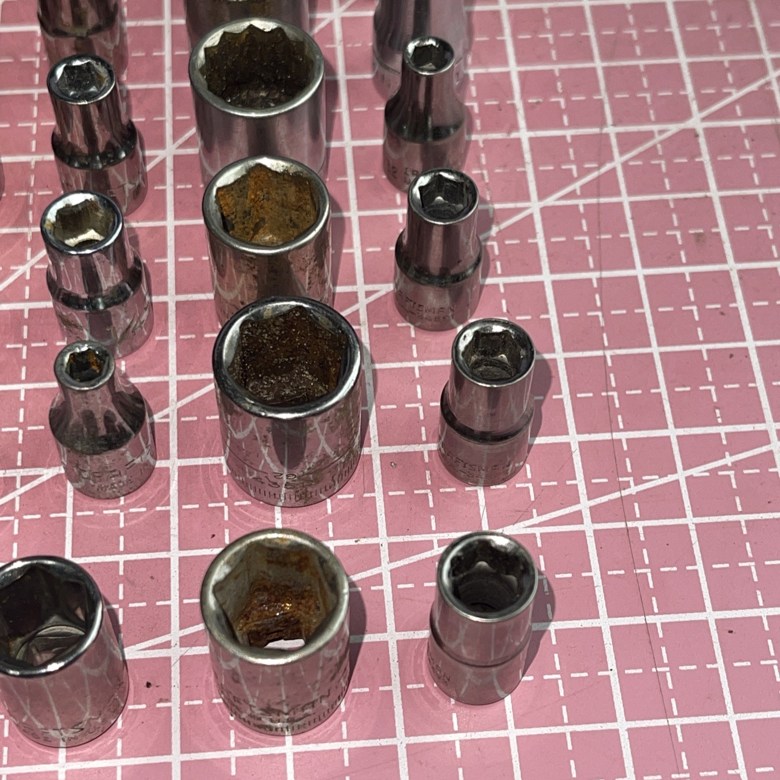 Sears Craftsman USA 150 Piece 1/4” Drive Metric SAE Socket Lot Deep 1/4 6 12 Pt