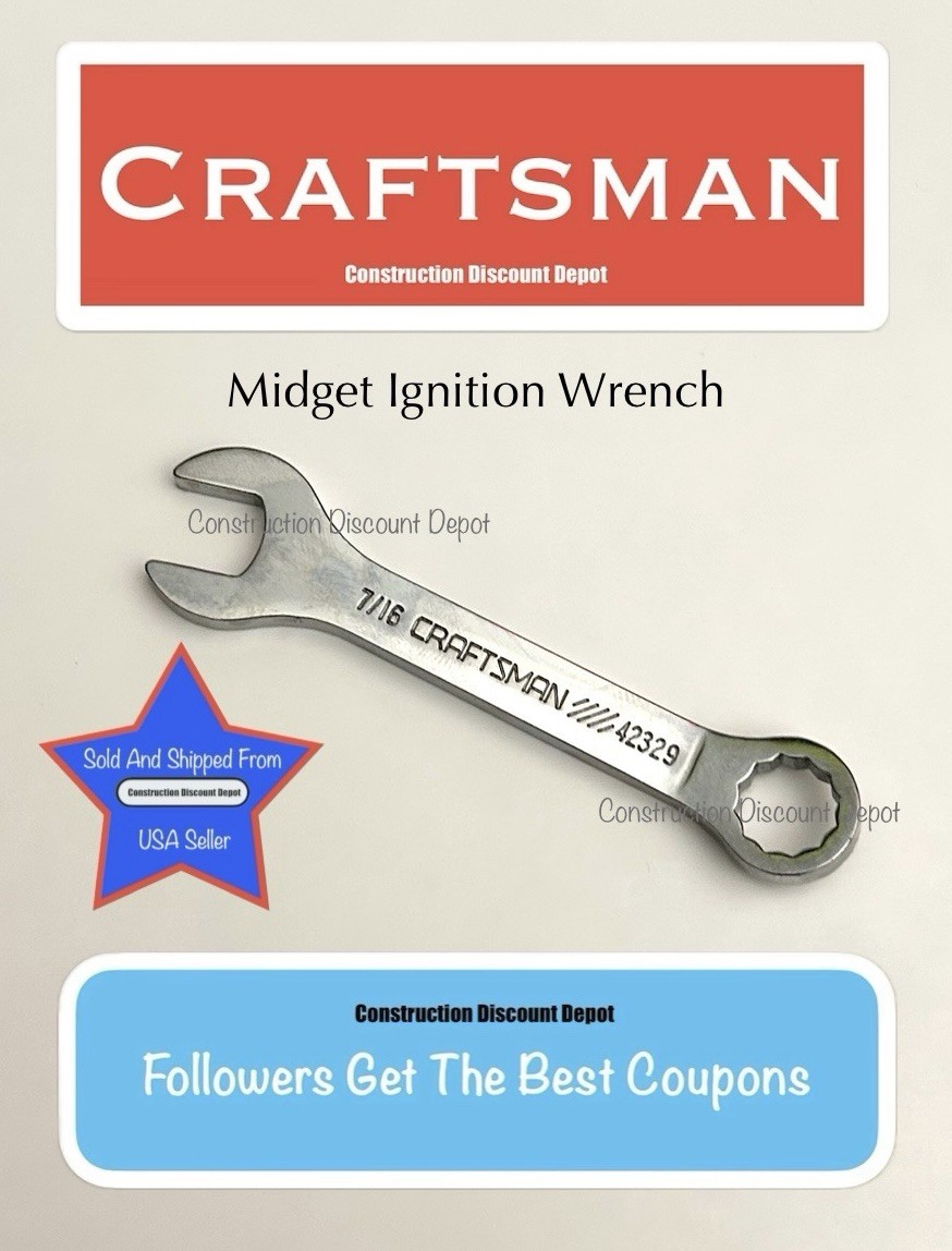 Craftsman 7/16″ In. Midget Ignition Combination Wrench 42329