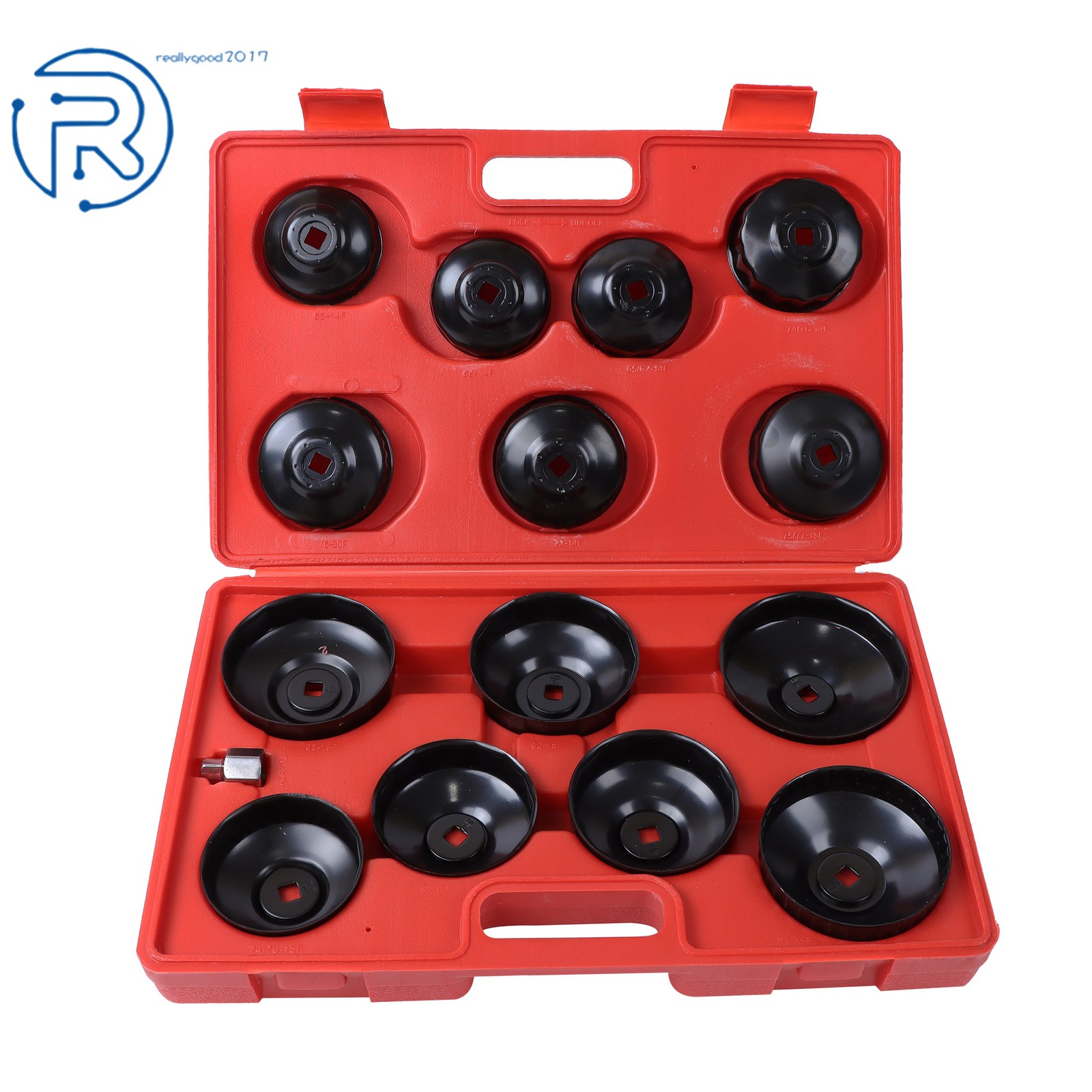 Oil Filter Sleeve Set Cup Sleeve Tool Set Oil Filter Cap Wrench 14Pcs 3/8″