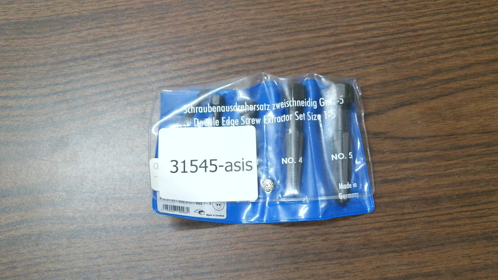 Knipex 9R4719003 Screw Extractor Double-Edged Set Size 1 to 5 In Pouch AS IS