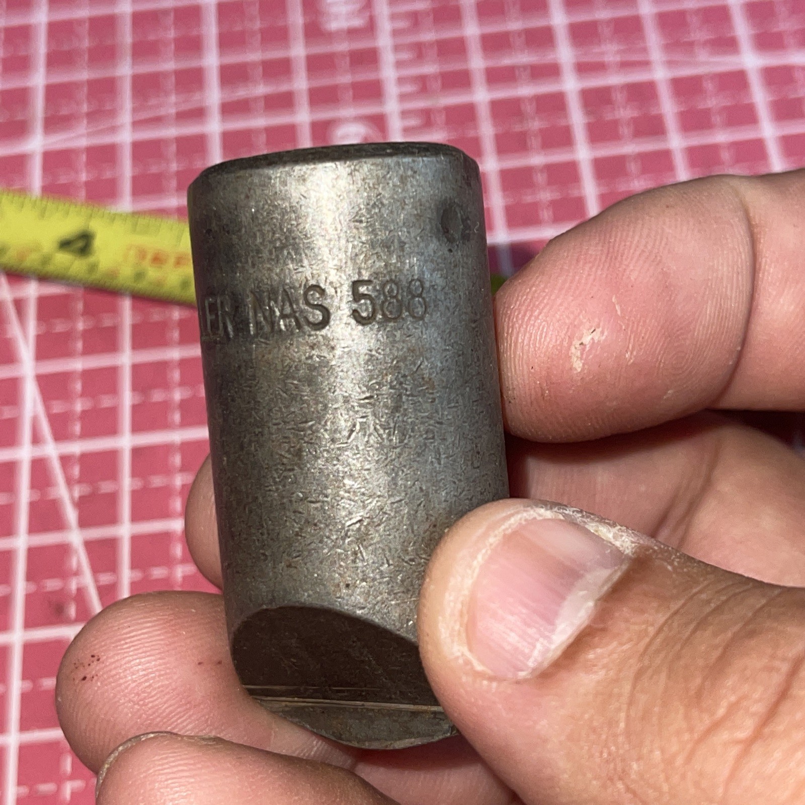 VINTAGE GILLER NAS 588 1/8 In Tip 1/2 Drive Impact Socket Curved Drag Link USA