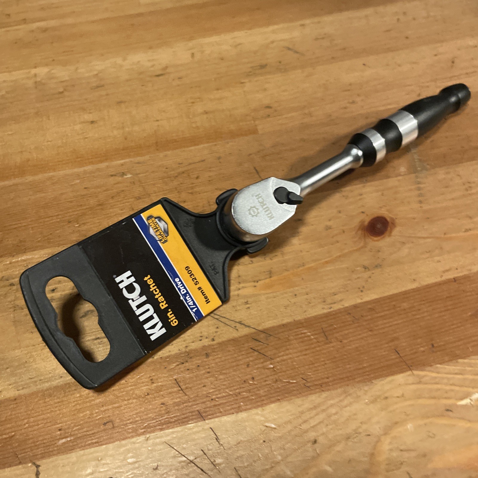 Klutch 1/4” Drive 6” Ratchet Aluminum Handle 90 Tooth 52309