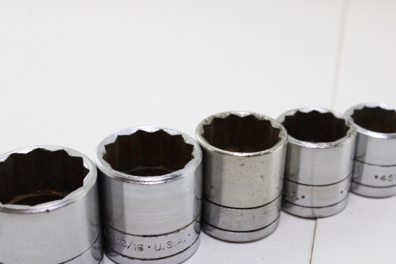 S-K Tools 45128-45112 7/8″-3/8″ 3/8″ Drive 9 Piece 12/6 Point Sockets Set USA
