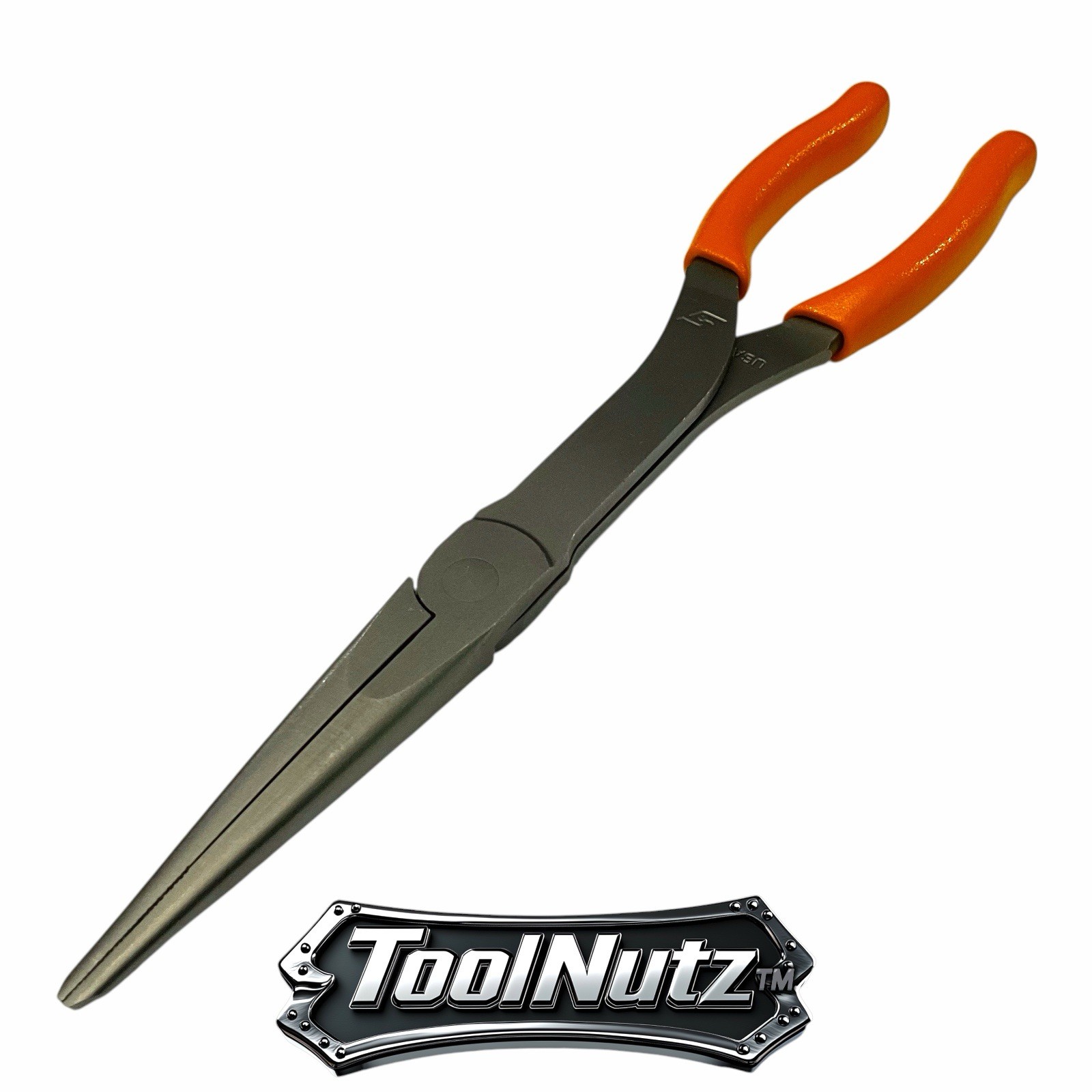Snap-on Tools NEW 911ACFO 11″in. ORANGE Soft Grip Rounded Jaw Needle Nose Pliers