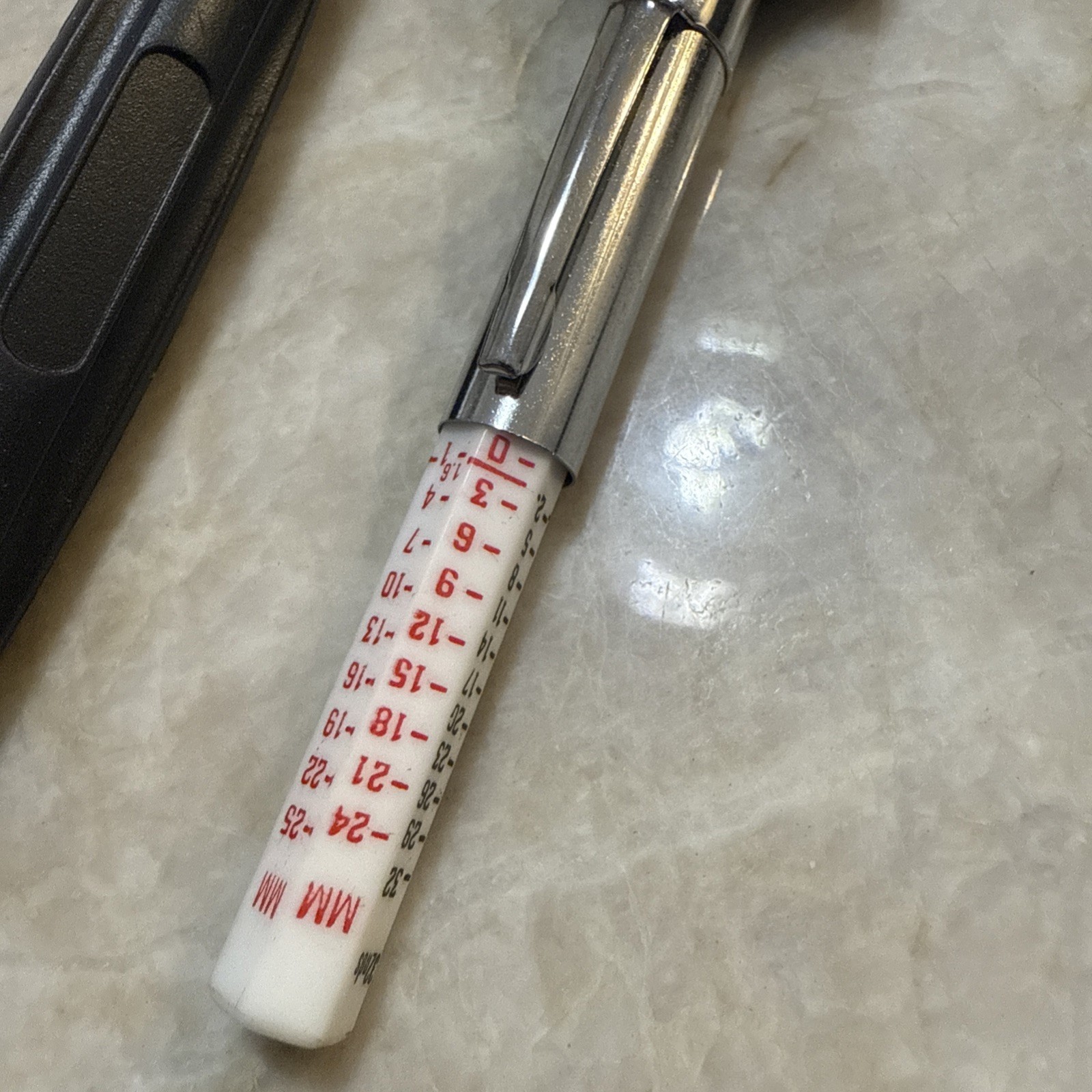 ONE MILTON S-444 VALVE CORE REMOVAL TOOL AND ONE TIRE TREAD DEPTH GAUGE. NEW )