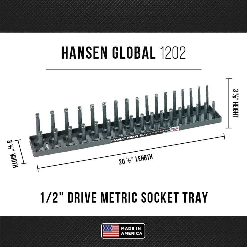 Hansen 12pc Mechanics Tool Socket Tray & Wrench Organizer Set for Craftsman 311