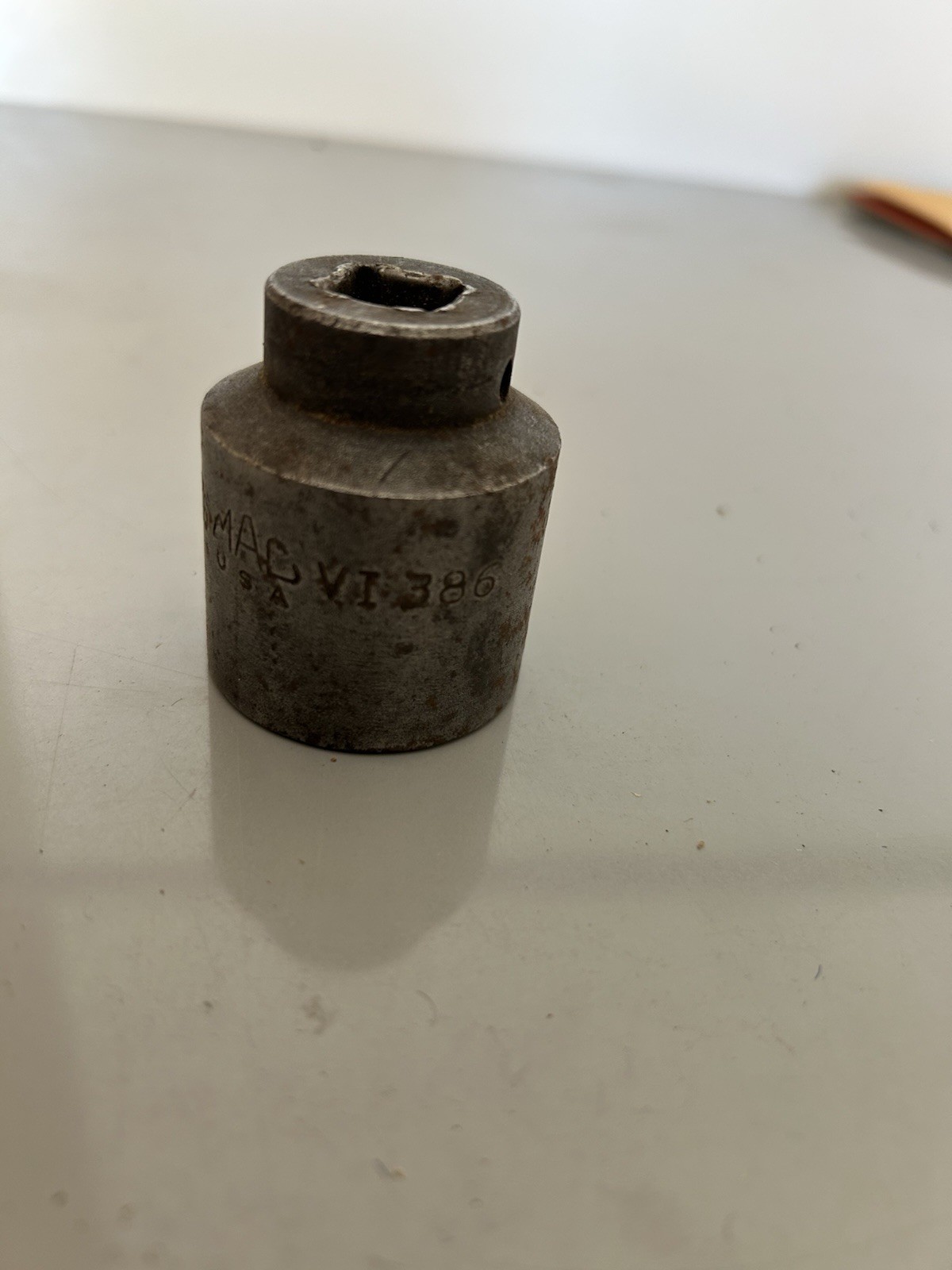 Vintage MAC Tools VI386 1/2″ Drive 1-3/16″ 6 Point Shallow Impact Socket USA SAE