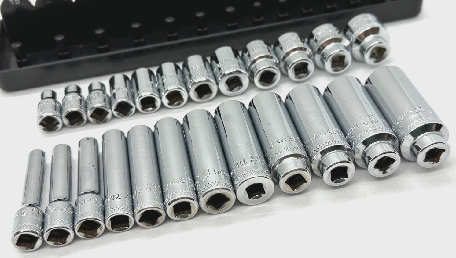 🇺🇸 MAC Tools USA 1/4″ Drive METRIC 5mm – 15mm Socket Set Shallow Deep 6PT Lot