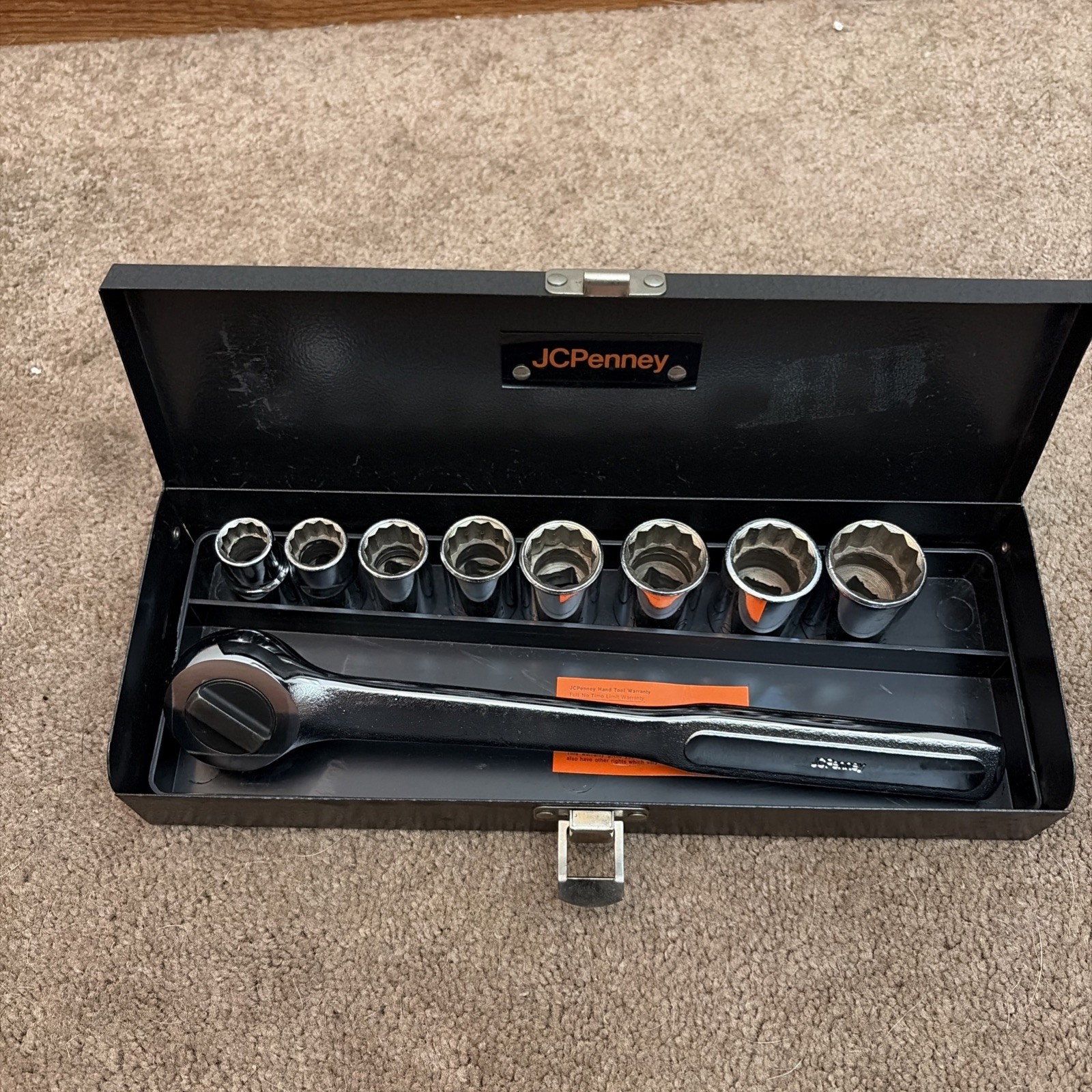 JCPenney 1/2″ Drive Socket Set with Ratchet Made in USA
