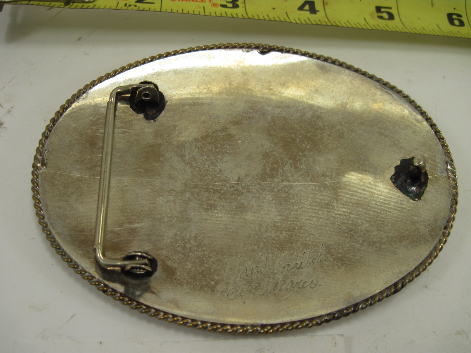 Vintage Snap On Hand Made Silver Sales Award Belt Buckle RARE