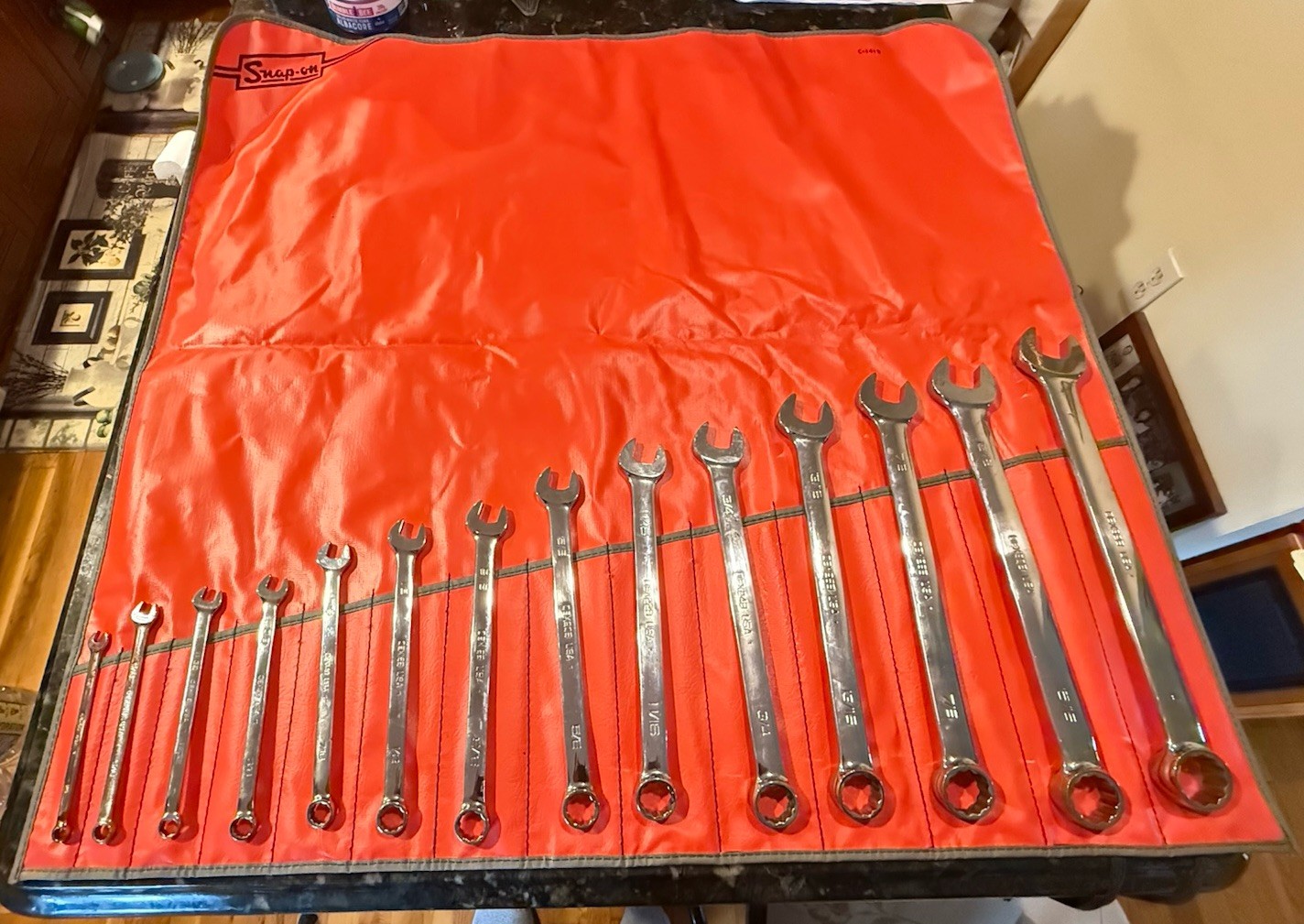 ULGY NOS Snap On 14 Pc OEX SAE Combo Wrench 12 Pt. Set C-141B Date Code 1997 USA