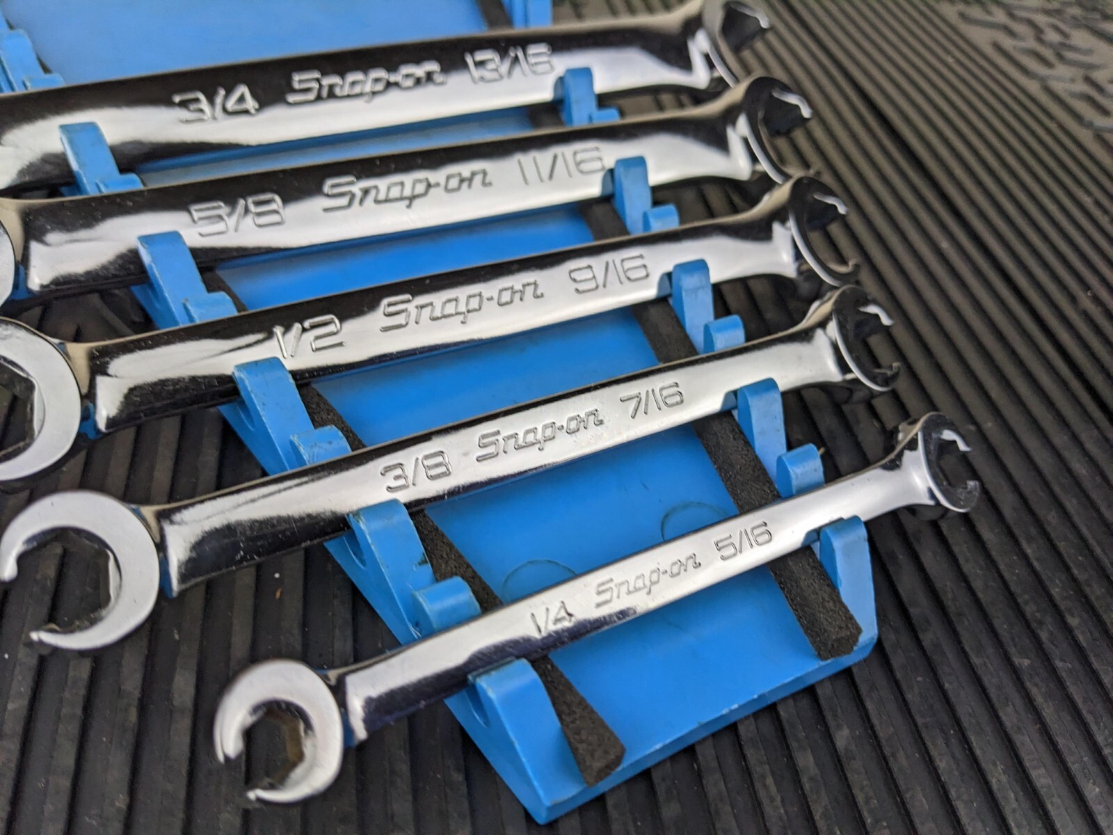 #be249 SNAP ON RXFS605B SAE 6 PT DOUBLE FLARE NUT WRENCH SET 1/4″- 13/16″