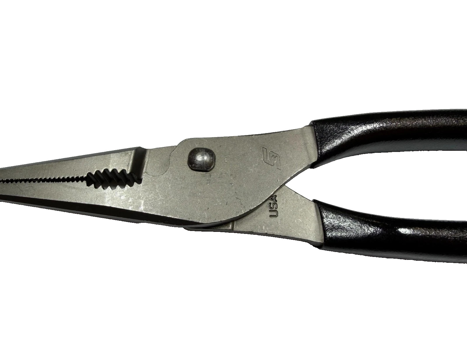 Snap On Tools BLACK 9″ Soft Grip Long Nose Slip Joint Pliers LN47ACF NEW USA