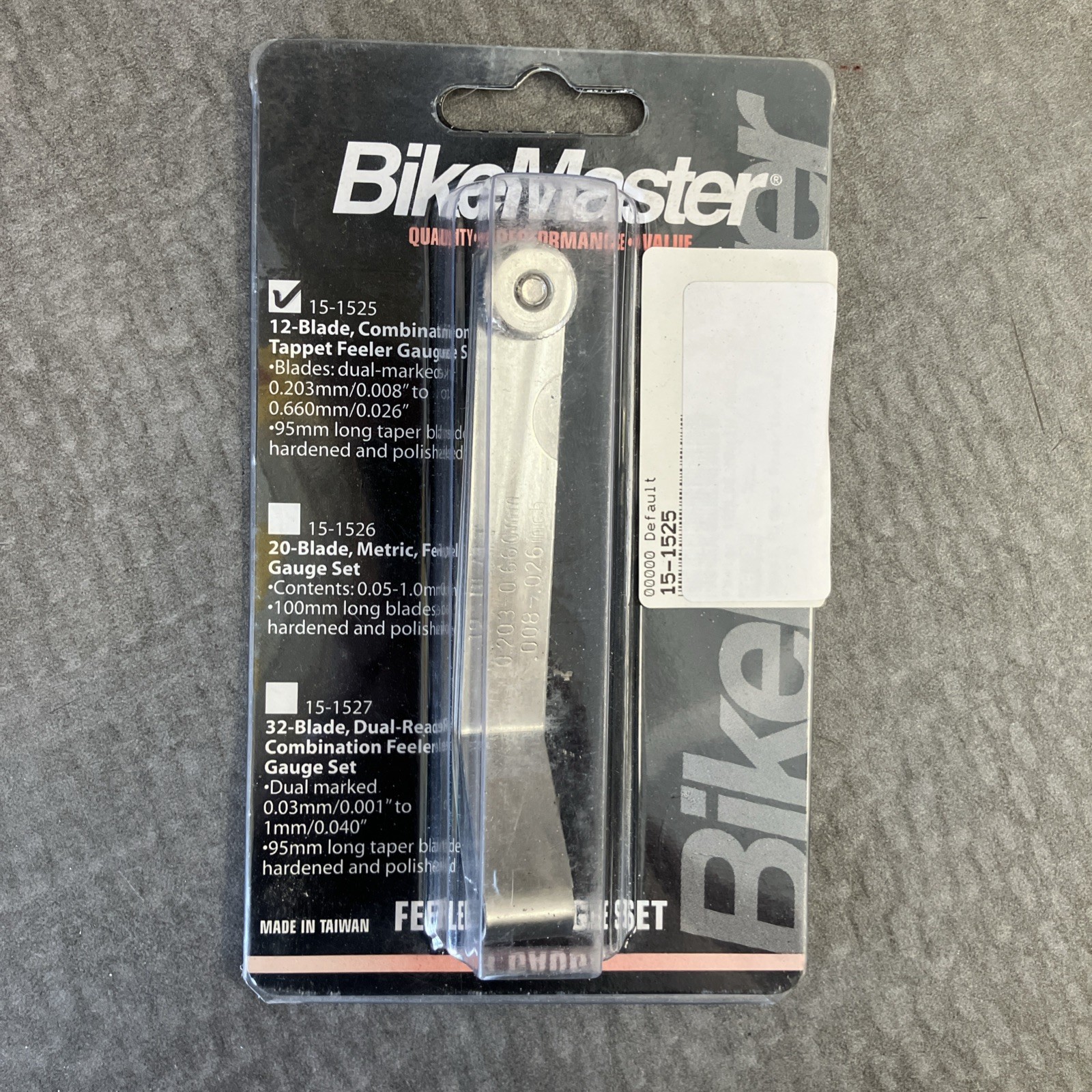BikeMaster 12-Blade Combination Tappet & Feeler Gauge Set 15-1525