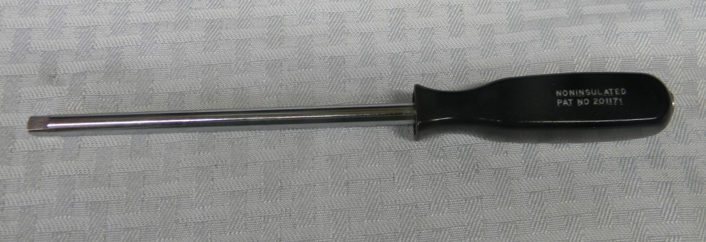 SNAP-ON 1/4″ DRIVE BLACK HARD HANDLE 9″ LONG SHANK DRIVER #TM9CS