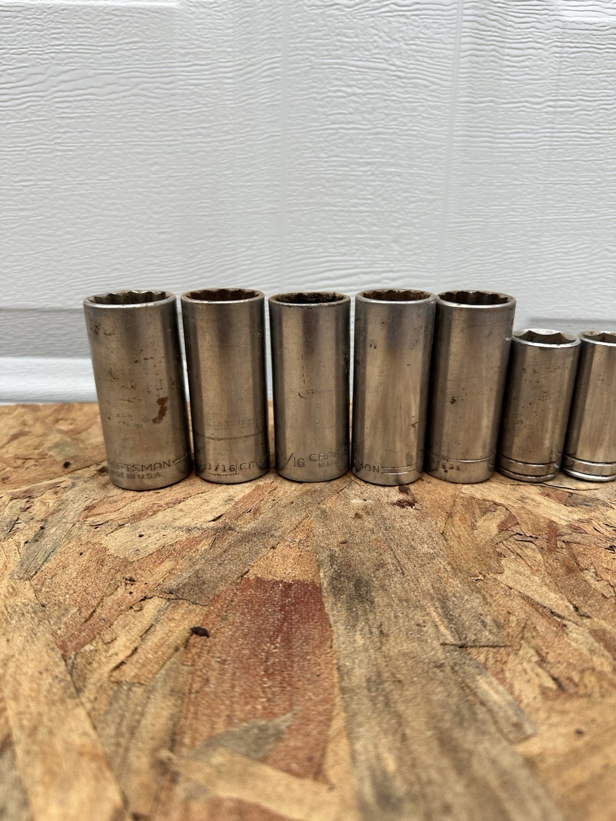 Vintage Lot Of 18 deep sockets Craftsman klein S-K Made USA 1/2 drive
