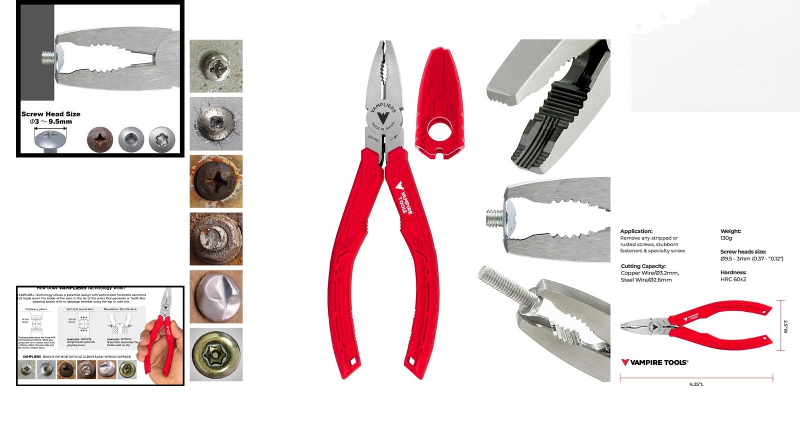 High Carbon Steel 6.25″ Screw Extractor Pliers – Effortless Rusted Screw Removal