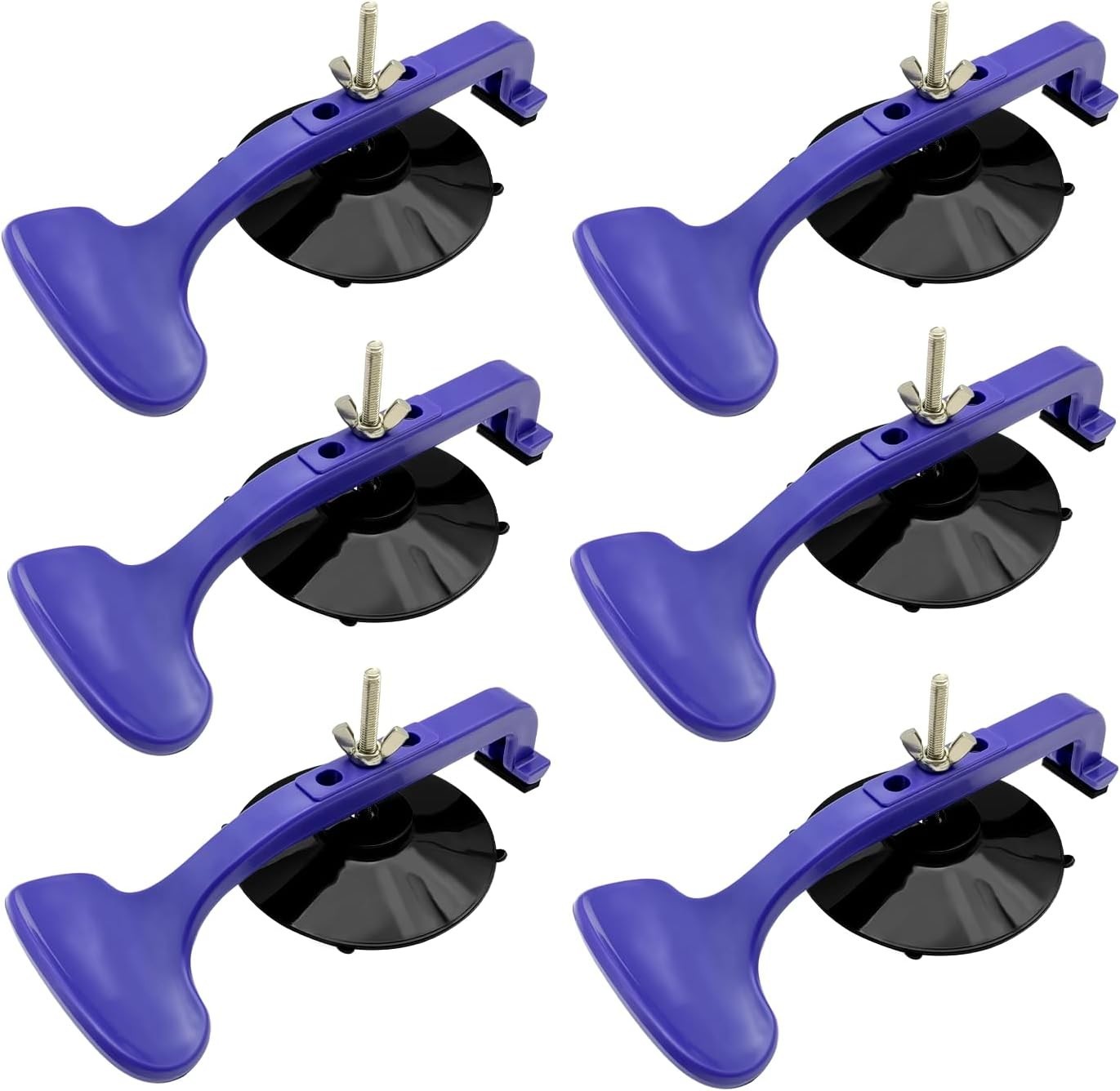 6PC Suction Cup Clamp Set Convertible Top Windshield Glass Repair Gluing Kit New