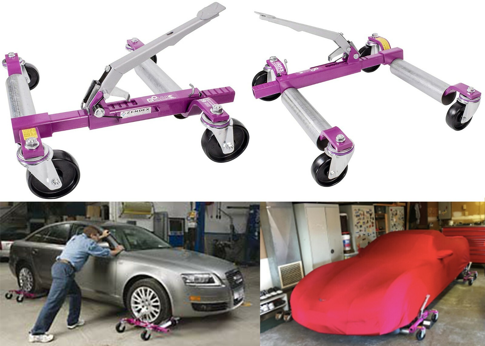 GoJak Self-Loading 13″ 6200lb Auto Jack Wheel Dolly 6313 New Free Shipping USA