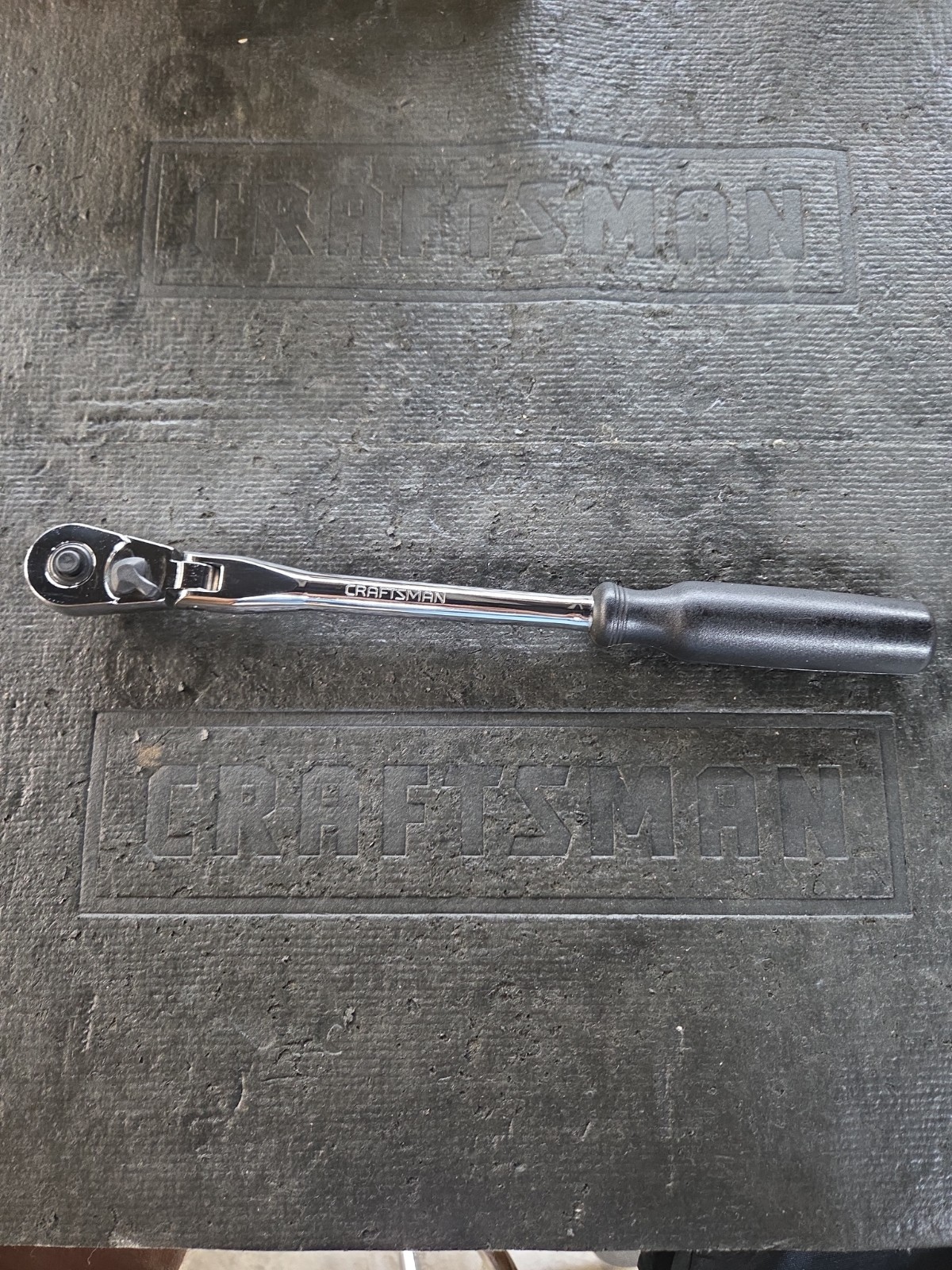 Sears Craftsman 12″ Flex Head Ratchet 3/8″ Drive Black 44836 KY USA Nos