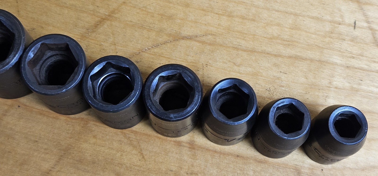 USA Used SAE Craftsman GK 1/2″ Drive Impact Socket Set 12 Pieces 3/8- 1 1/16