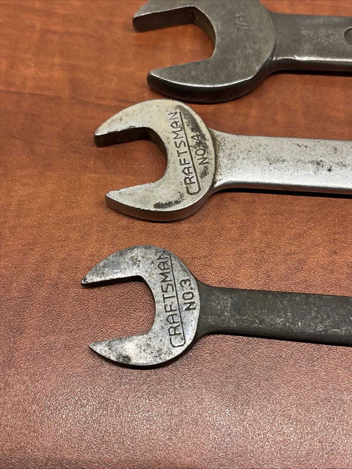 Vintage craftsman open ended wrenches USA Made. No. 3 No. 4 & 1031 Underline C