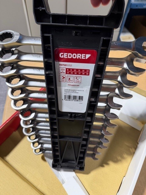 Gedore RED 3300850 R07105012 Combination Ratchet Wrench Set 12 Pc. 8-19 mm – NEW