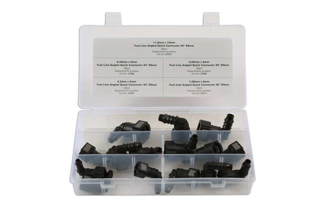 Connect 34030 15 Piece Assorted Fuel Line Angled Quick Connectors