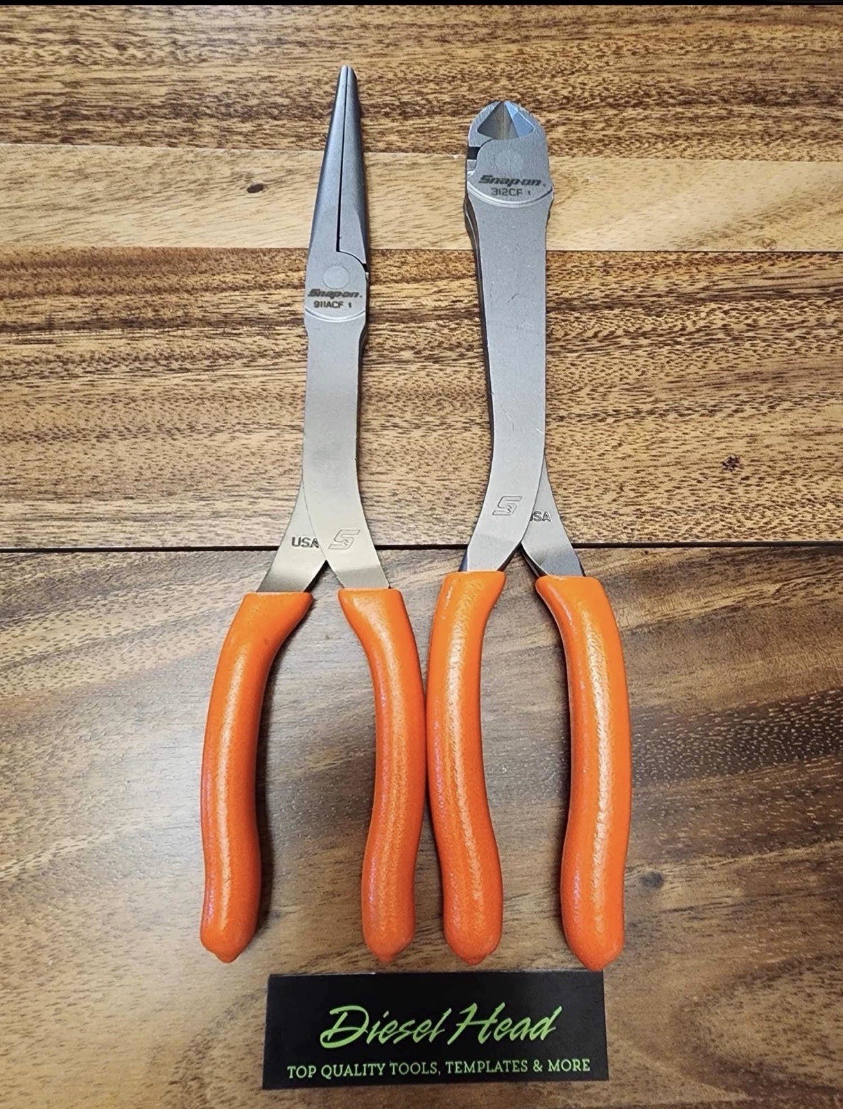 *NEW* Snap On Tools 911ACF & 312CF ORANGE Handle Pliers Set FREE SHIPPING
