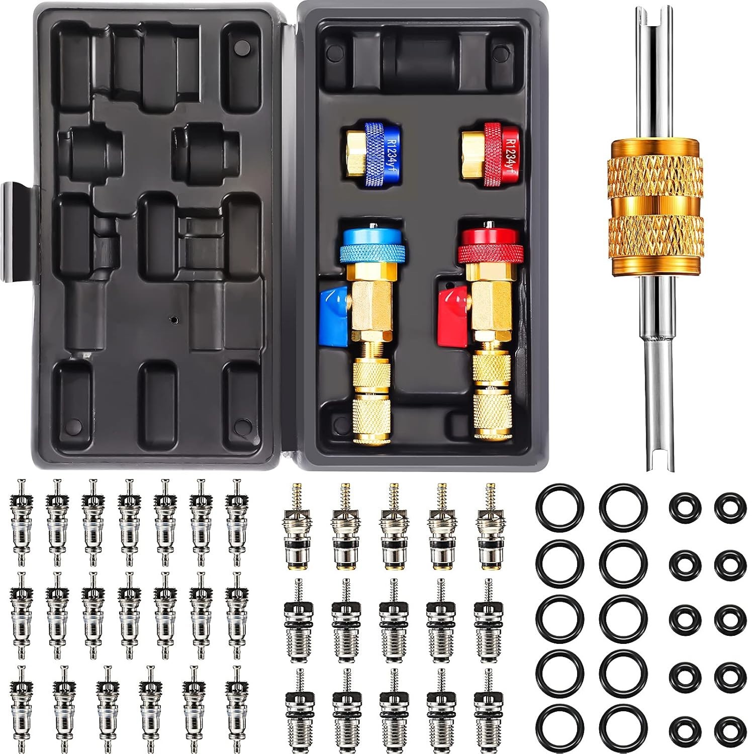 Valve Core Tool Set for Car A/C R12 R134a R1234YF^