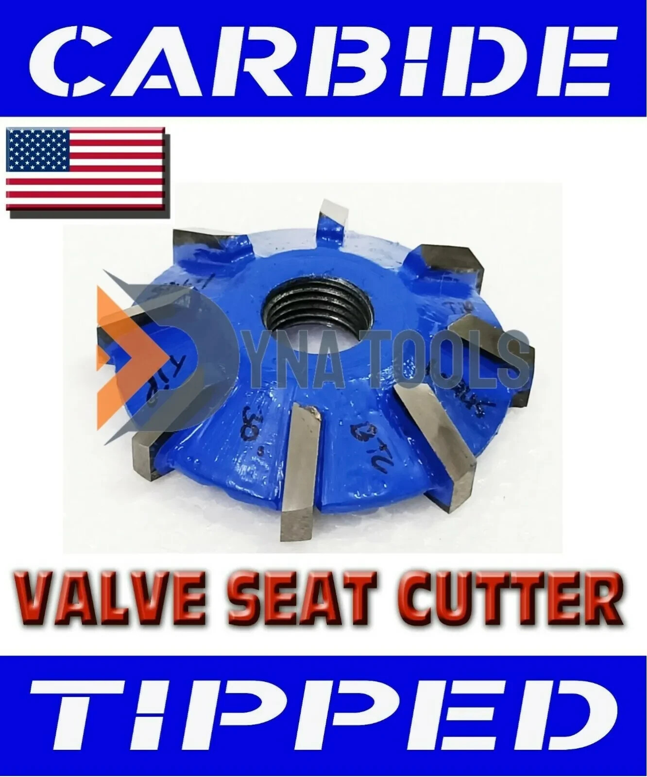 VALVE SEAT CUTTER CARBIDE TIPPED 1-1/16 x 45 deg, 1-1/16 x 30 deg 1-1/4 x 60 deg