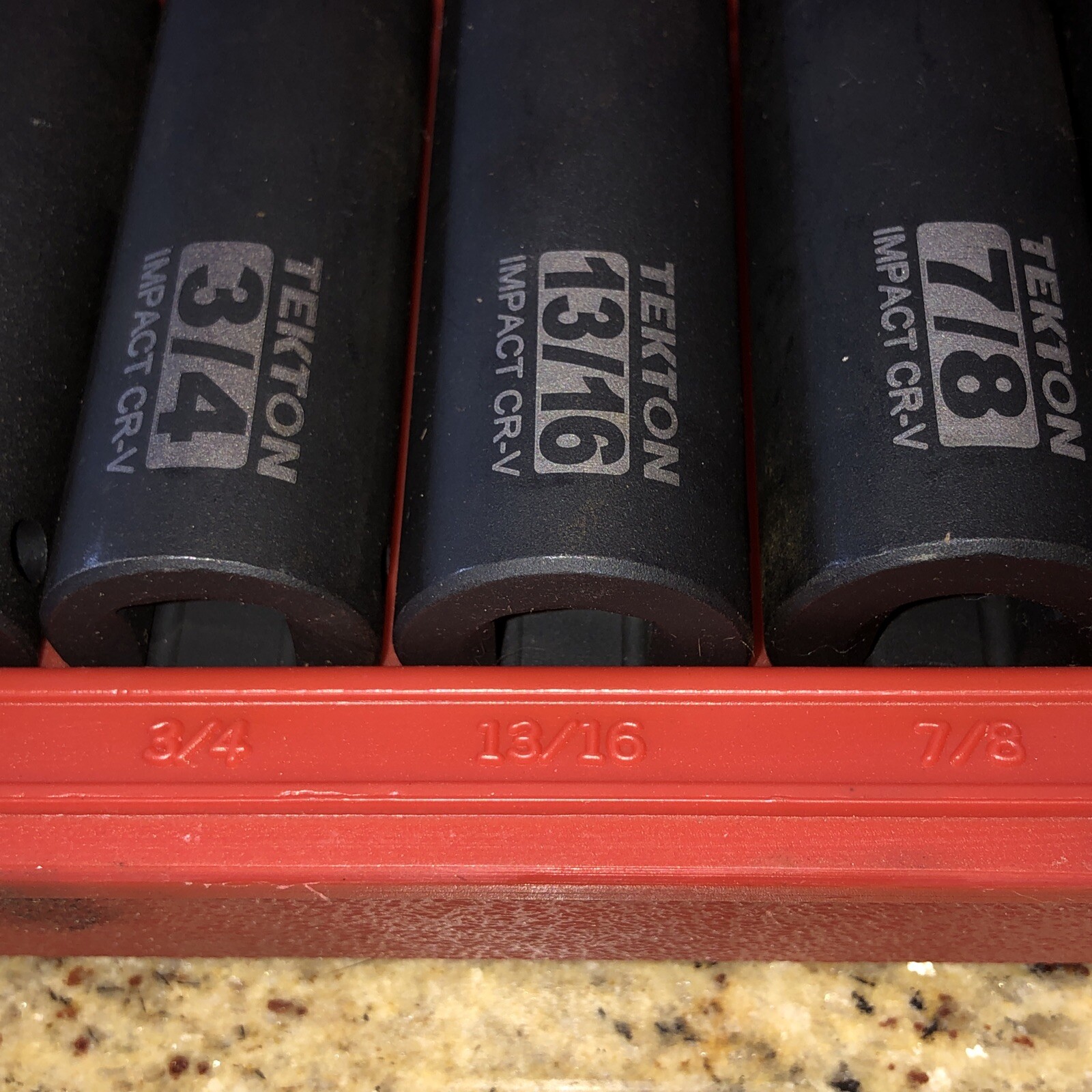 14 Pc Piece 1/2 Inch Drive Deep Impact Socket Set 6 Point 3/8” to1-1/4” Standard