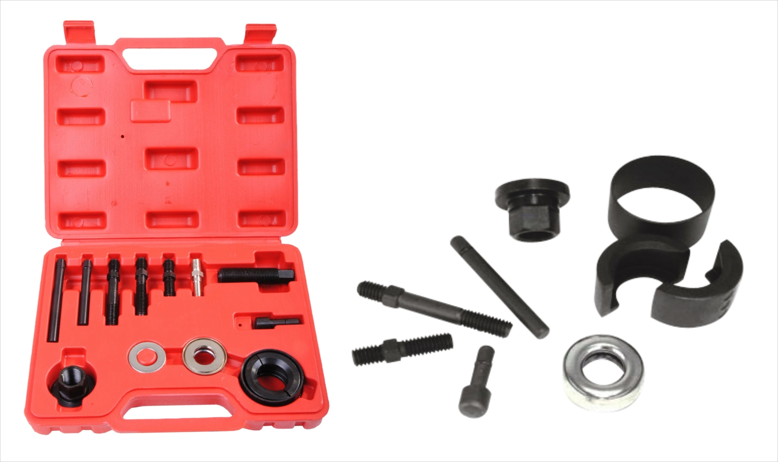 Pulley Puller Remover & Installer Tool 13pc Kit Power Steering Alternator A/C