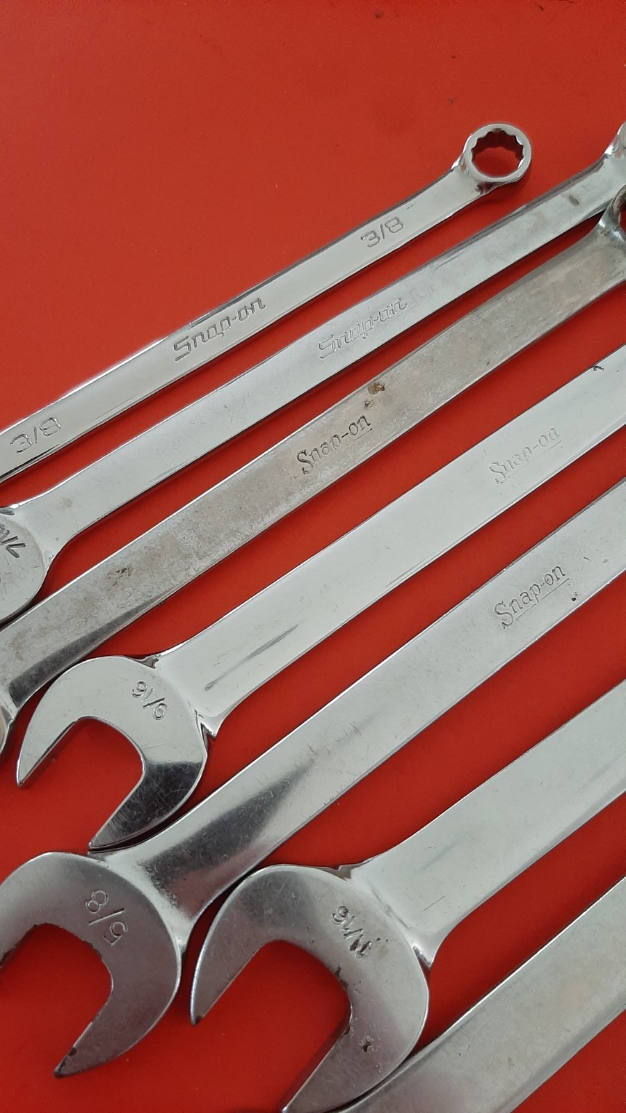 Vintage Snap-on Tools USA 7pc SAE Combination Wrench Set 3/8″ – 3/4″ OEX 601