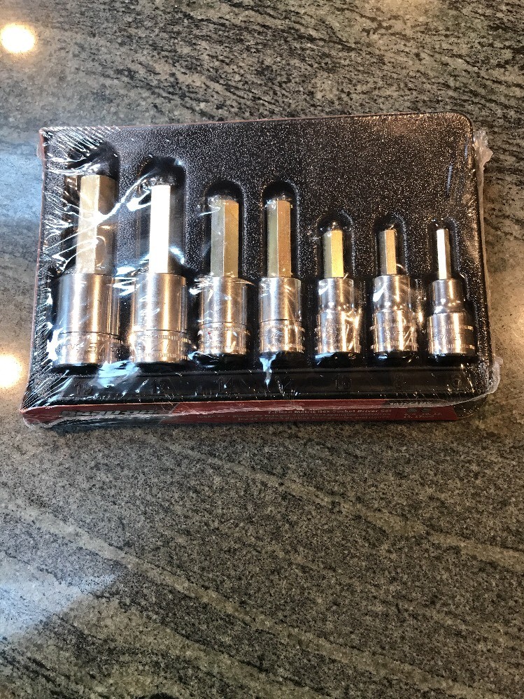 Snap On 307esamy 1/2″ drive 7 Pc Hex Socket Driver Set sealed