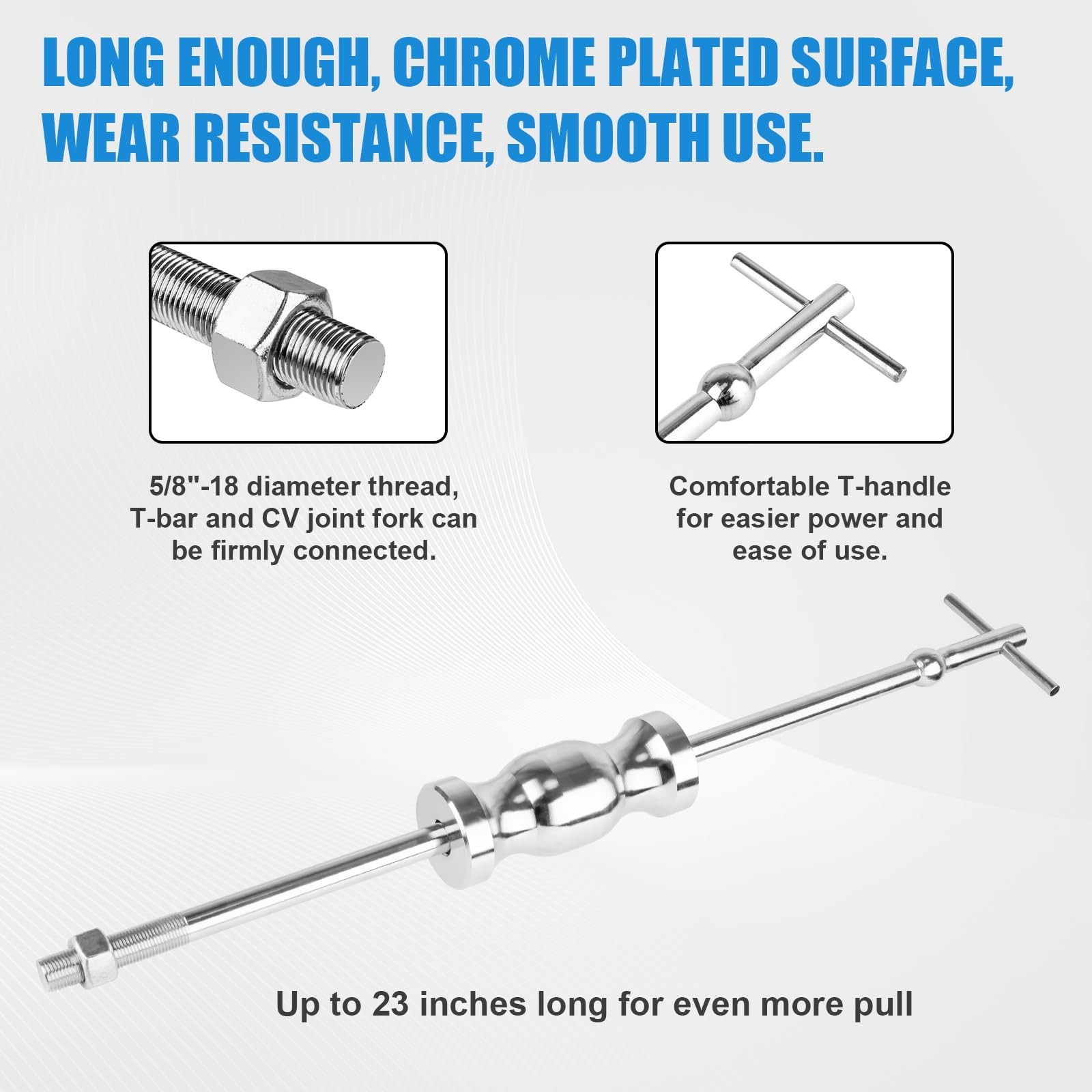 Clatoon Inner CV Axle Puller Tool with 5/8″-18 Slide Hammer, Hammer…